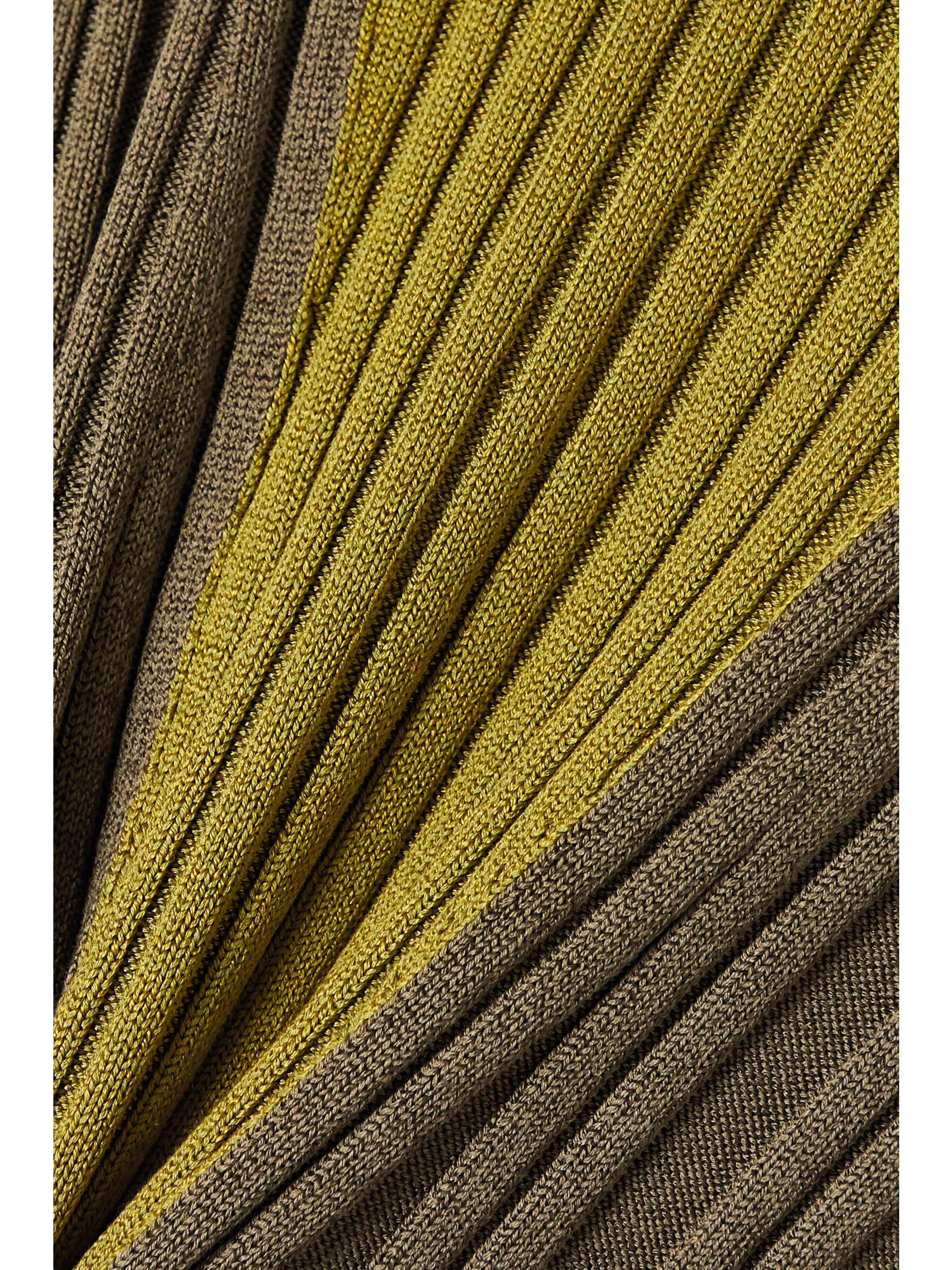 PARTOW Kira two-tone ribbed cotton-blend sweater