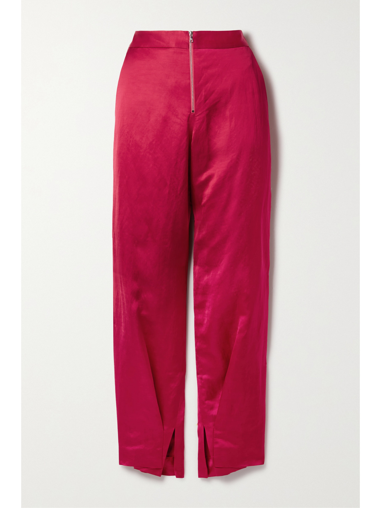 Partow Reed Satin Wide-leg Pants In Pink