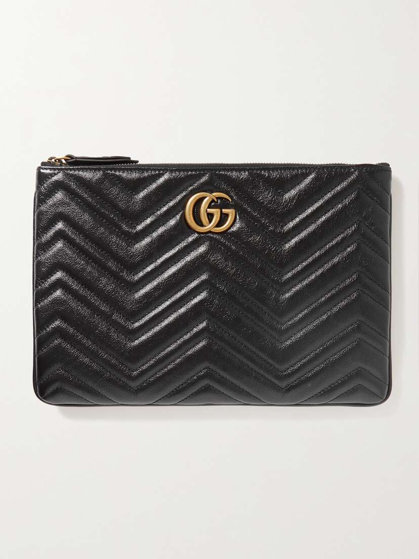Gucci Gg Marmont Quilted Leather Pouch