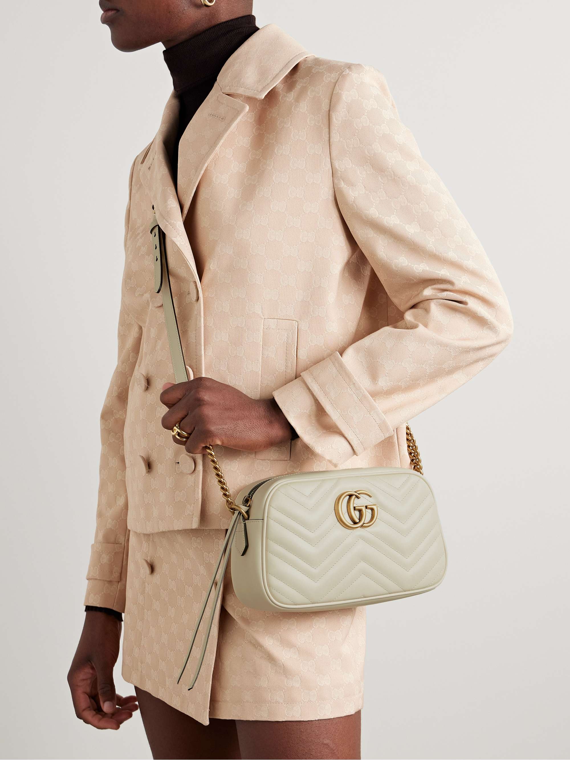 GUCCI GG Marmont Camera small quilted leather shoulder bag | NET-A