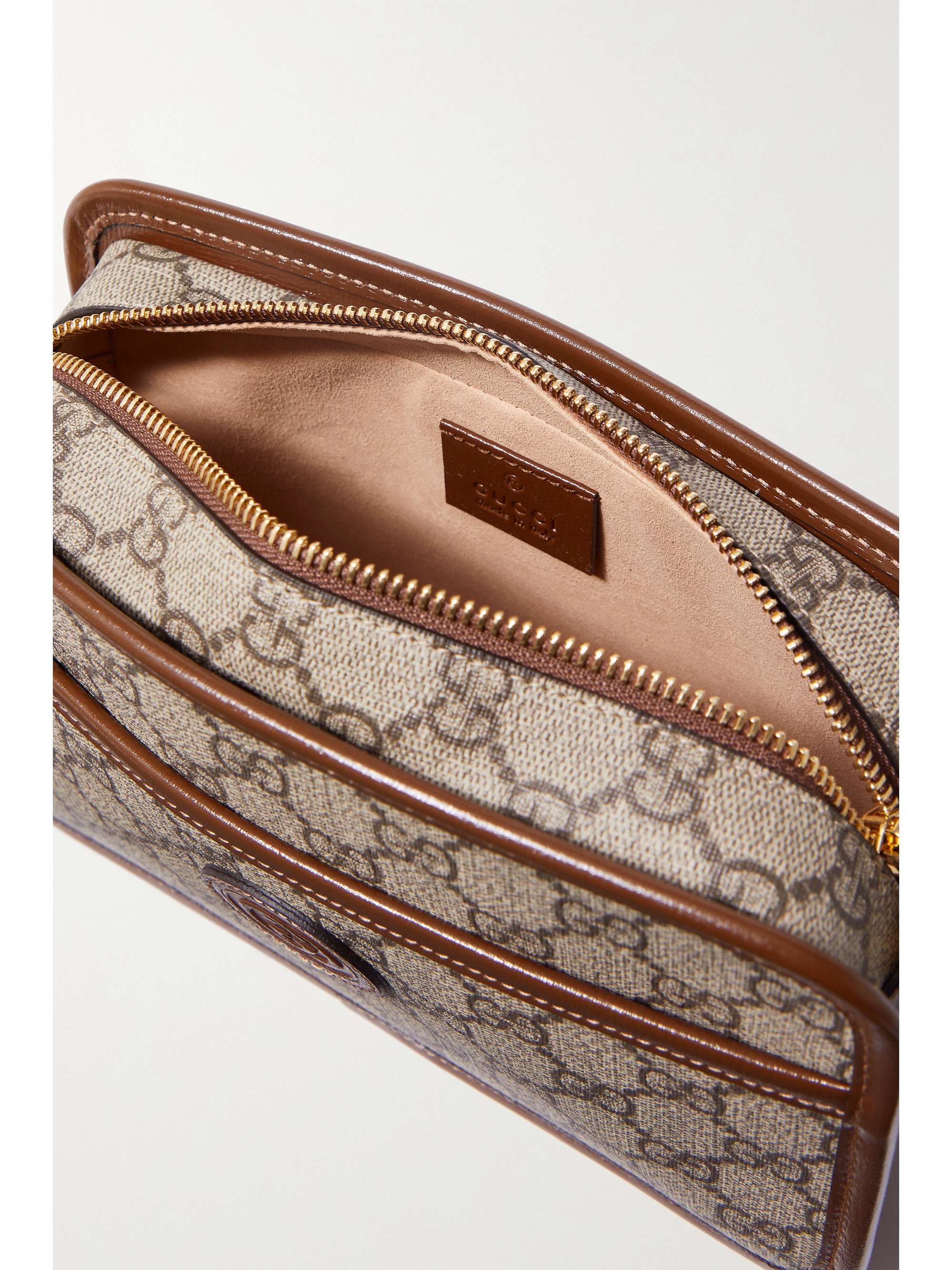 GUCCI GG Retro leathertrimmed printed coatedcanvas camera bag NETA