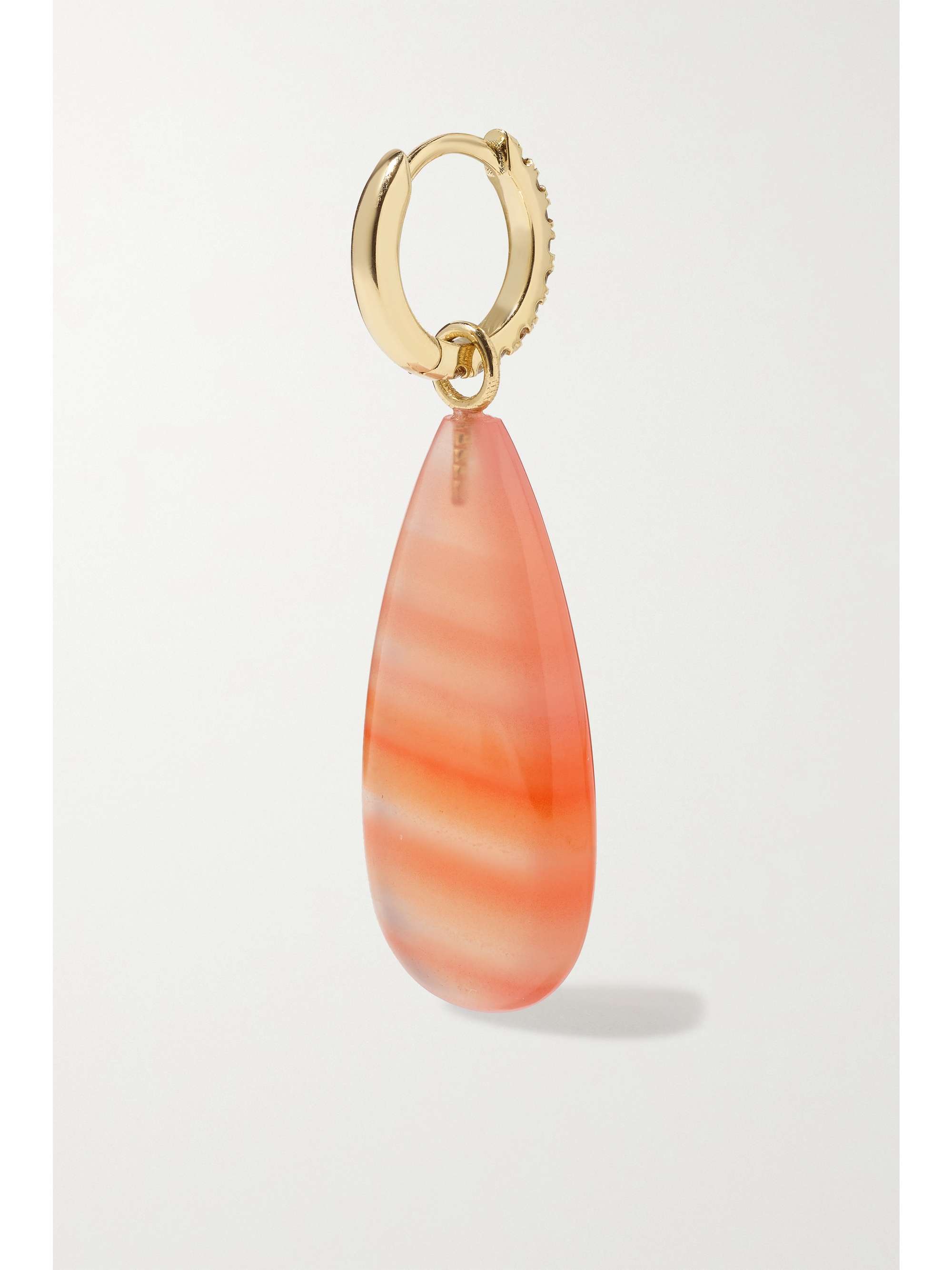 ANDREA FOHRMAN 14-karat gold, agate and diamond earrings
