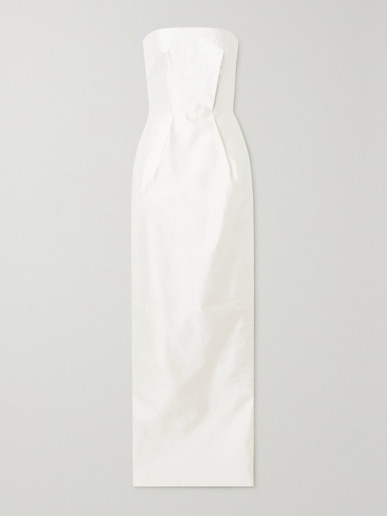 Rasario Strapless Duchesse Silk-satin Gown In White