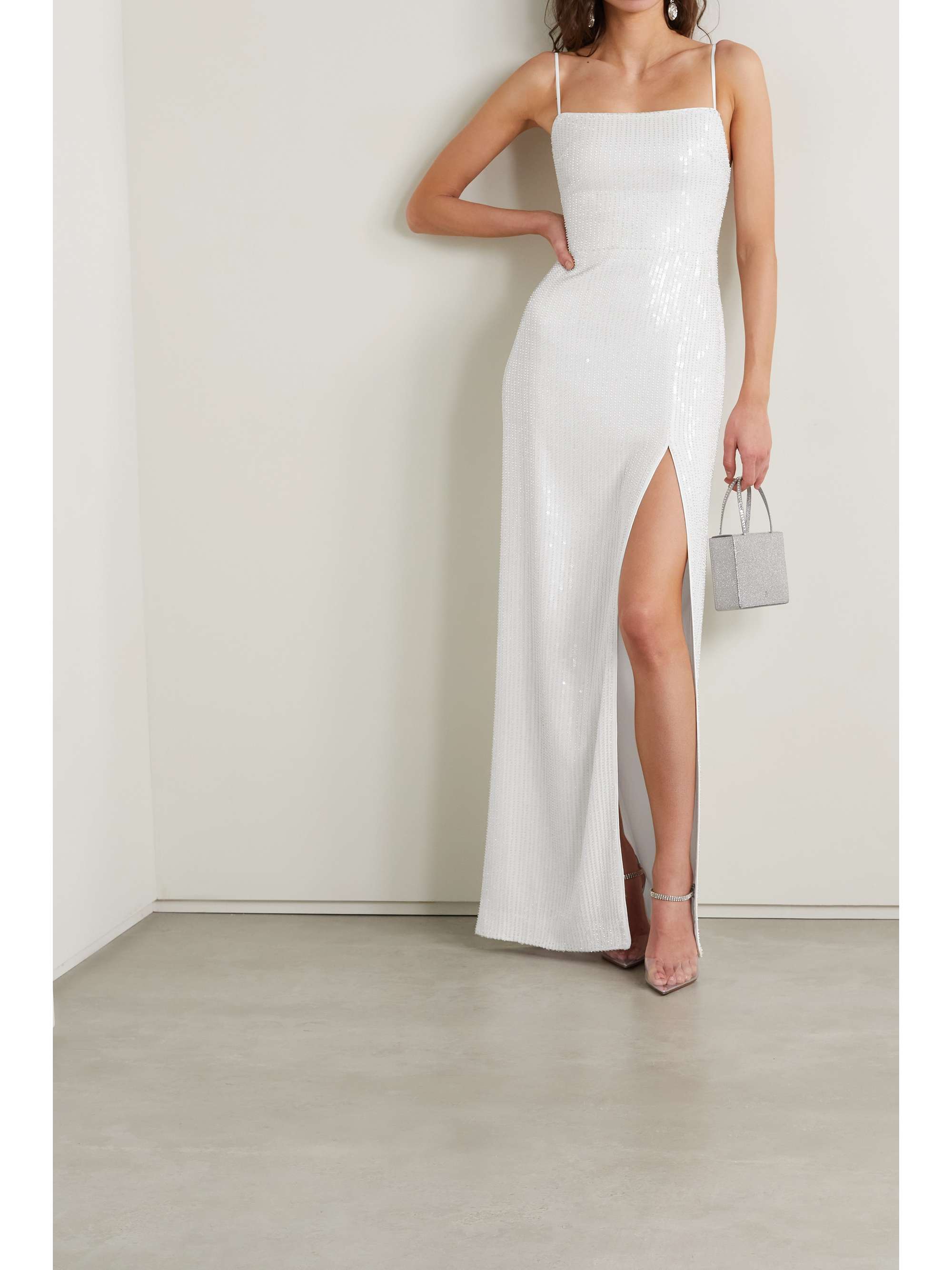 RASARIO Sequin-embellished tulle gown
