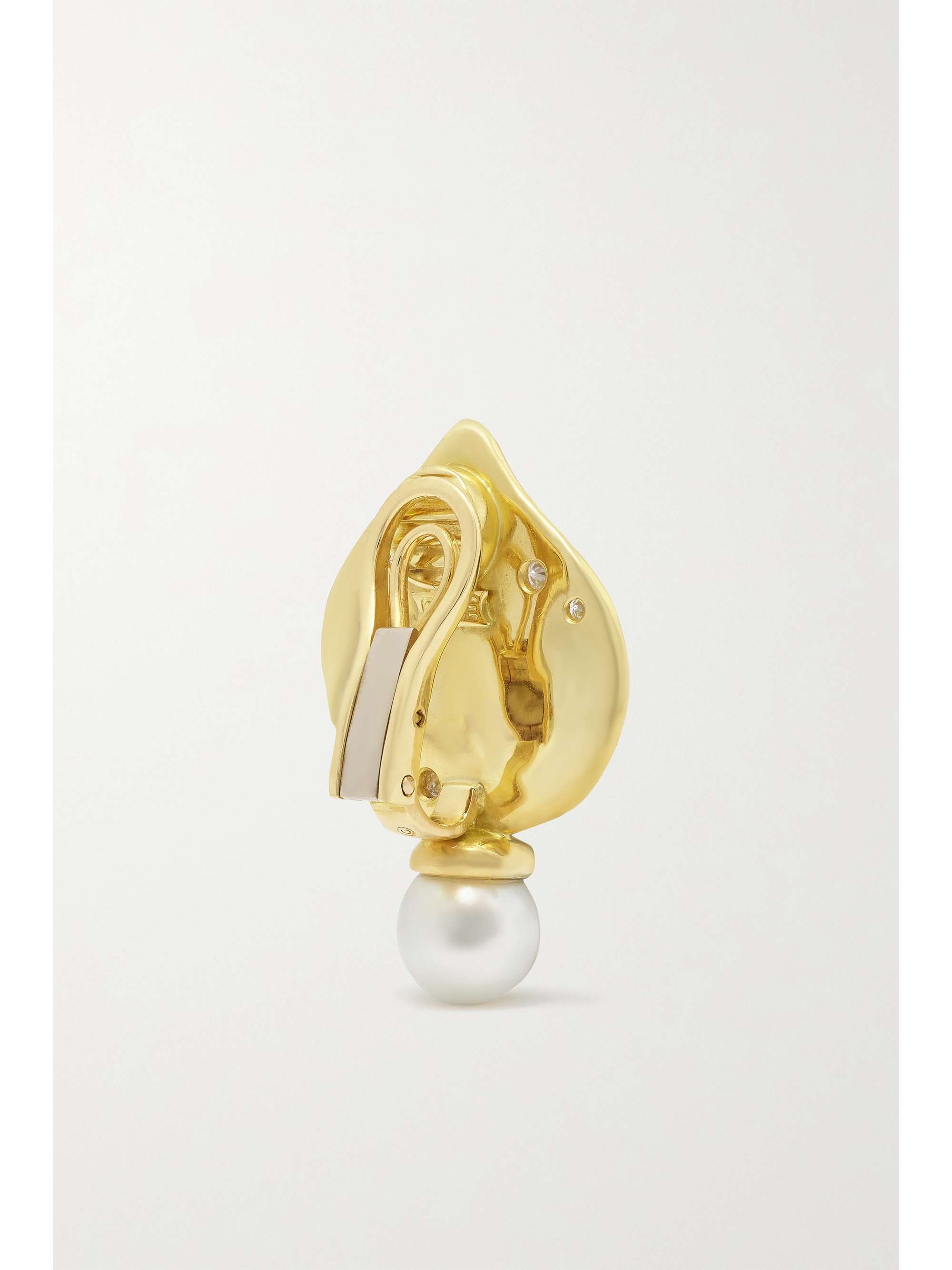 ELIZABETH GAGE Shiraz 18-karat gold multi-stone clip earrings