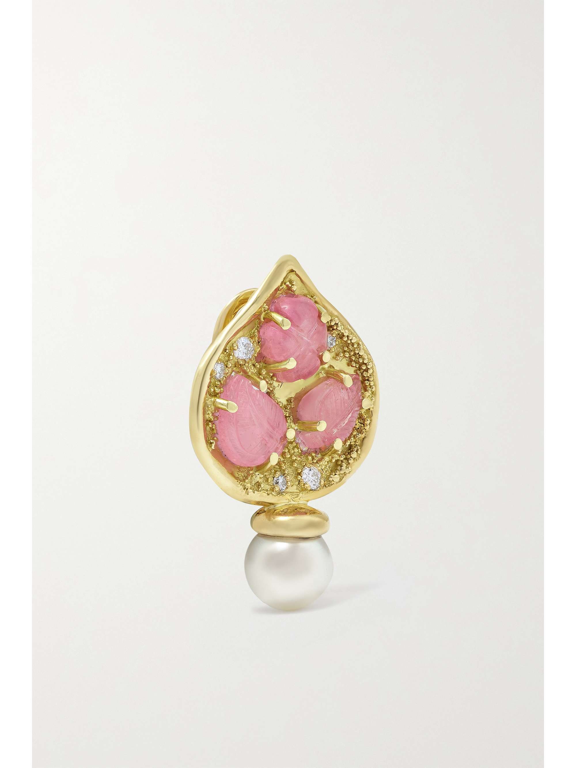 ELIZABETH GAGE Shiraz 18-karat gold multi-stone clip earrings
