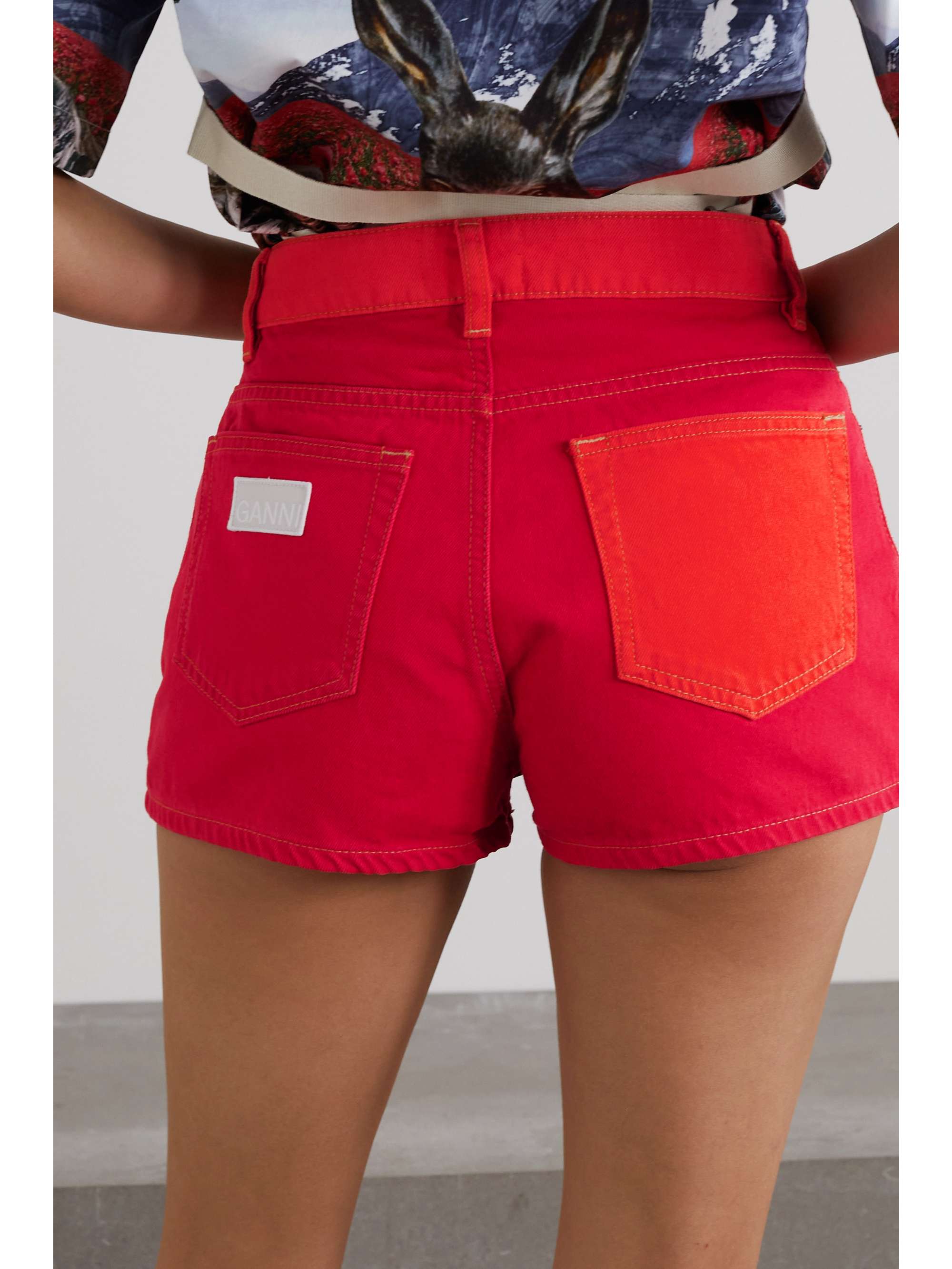 GANNI Organic denim shorts
