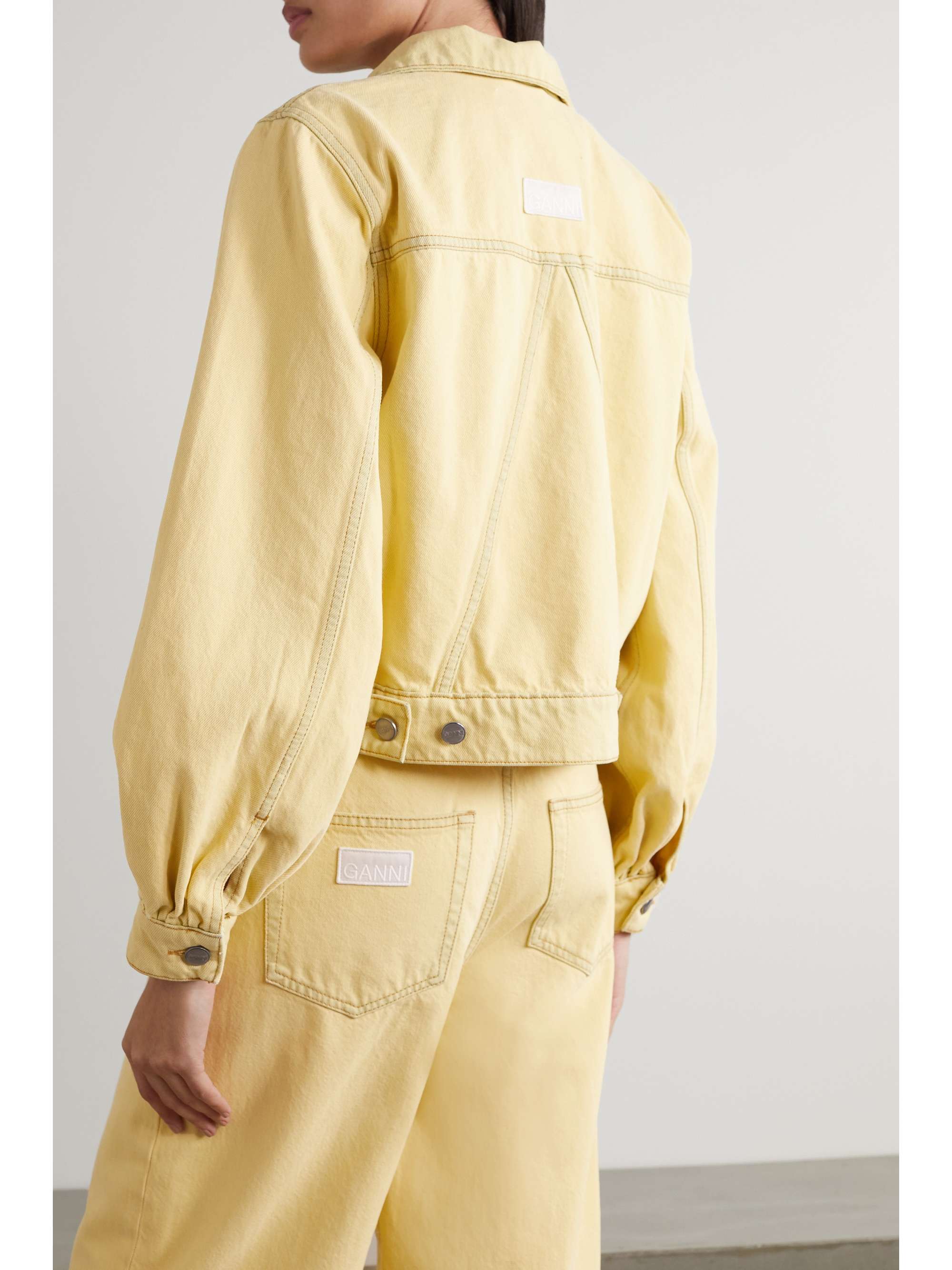 GANNI Bleached organic denim jacket