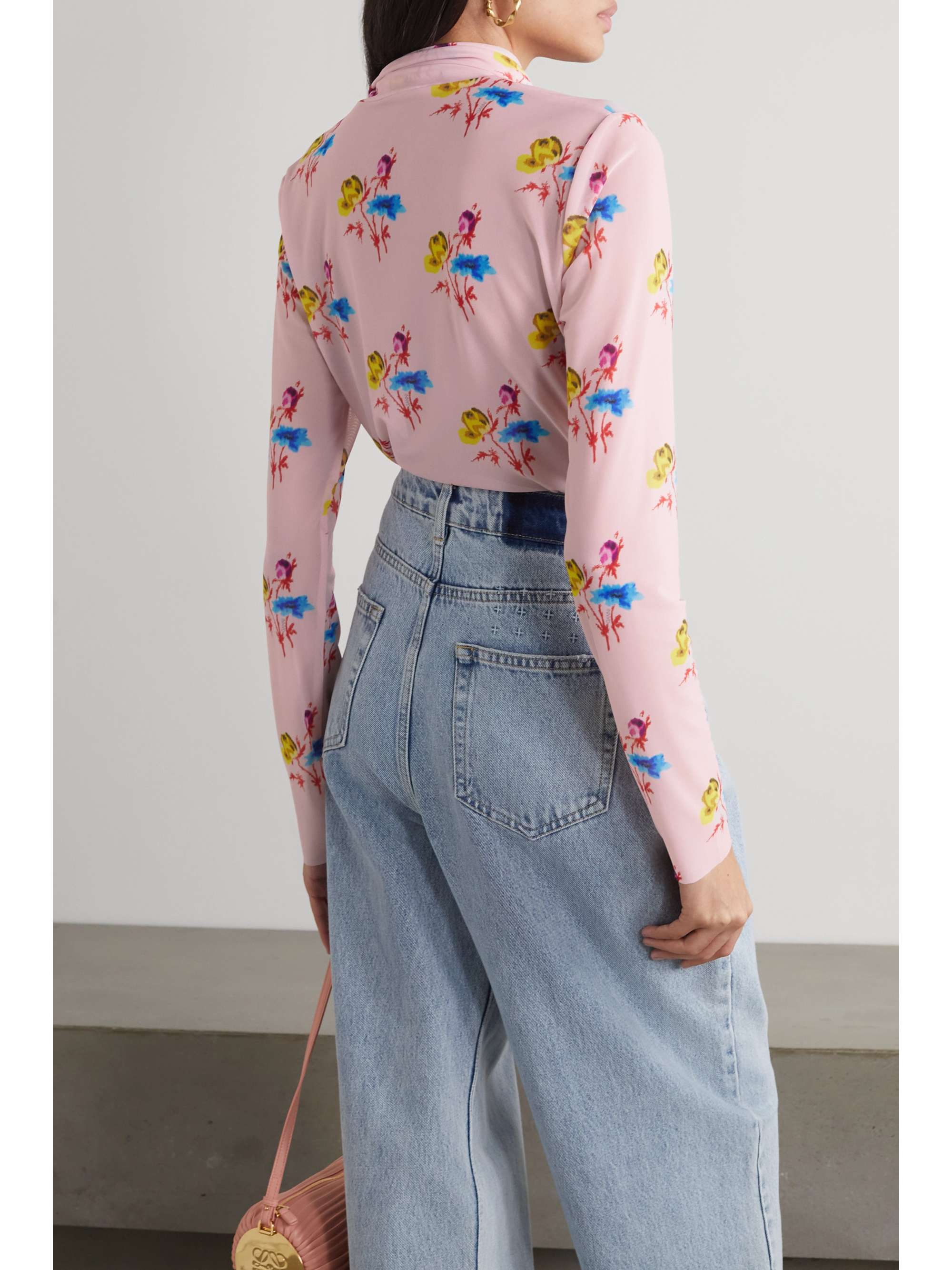 tie back turtleneck top