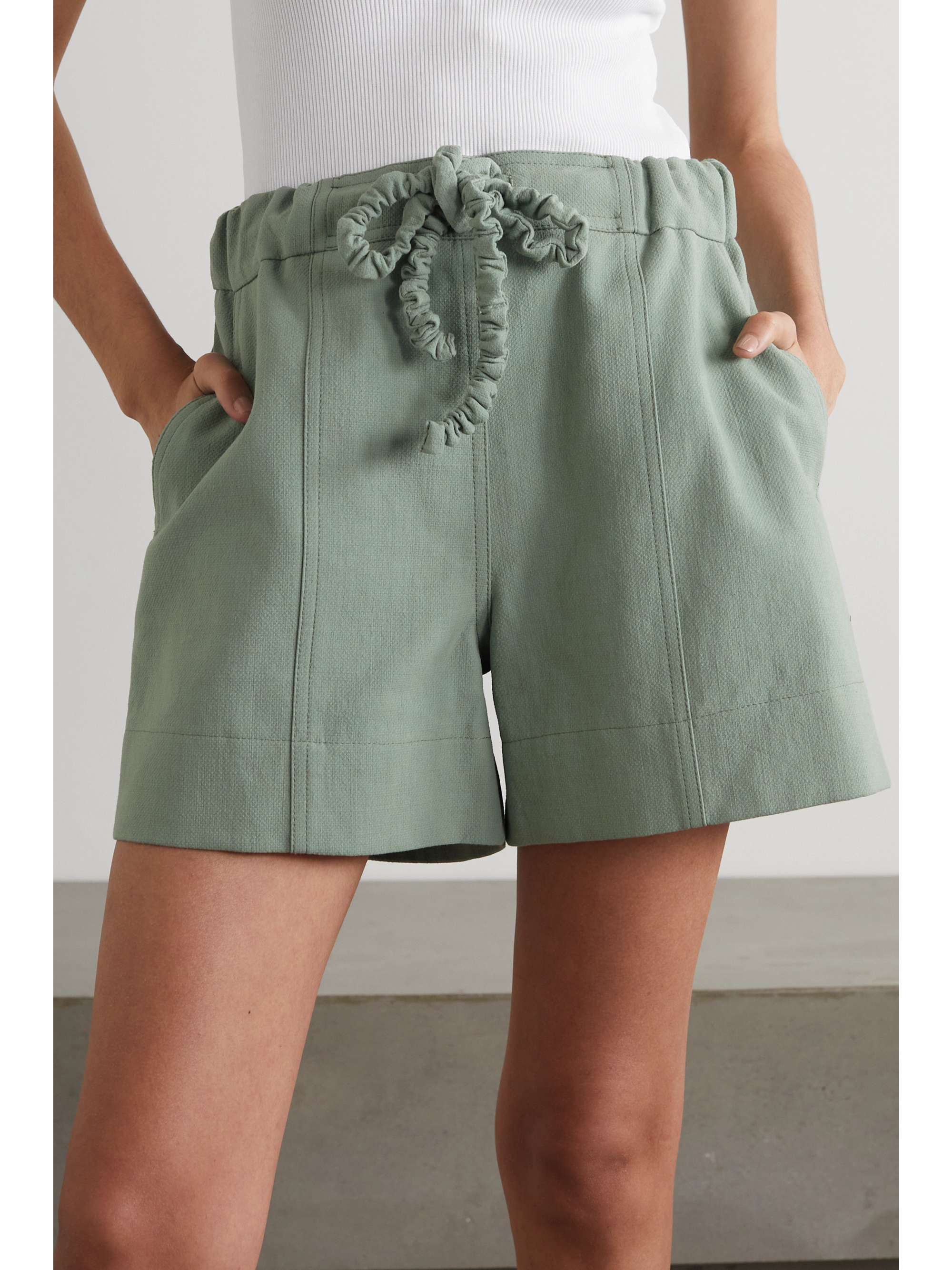 GANNI Shorts aus Biobaumwoll-Twill