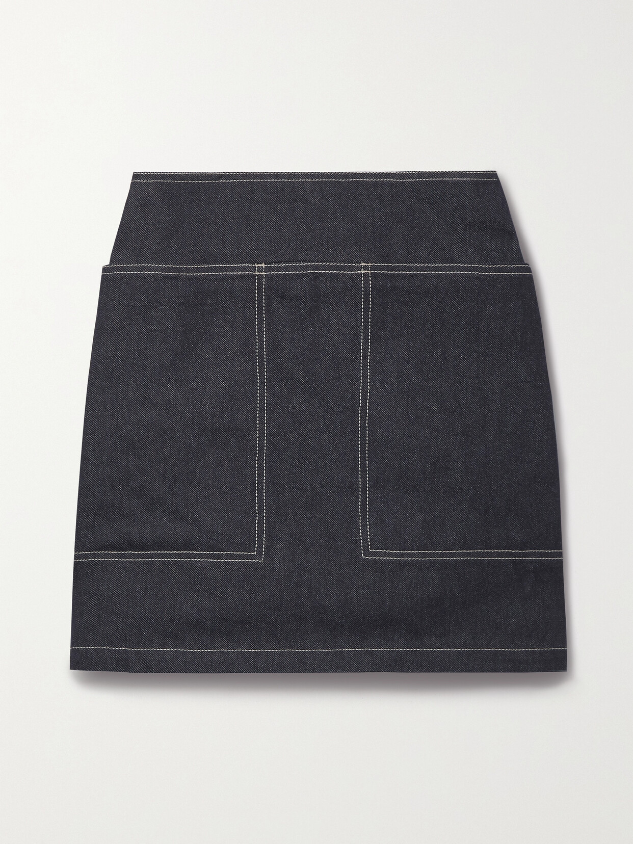 Max Mara Vivetta High-rise Denim Miniskirt In Blue
