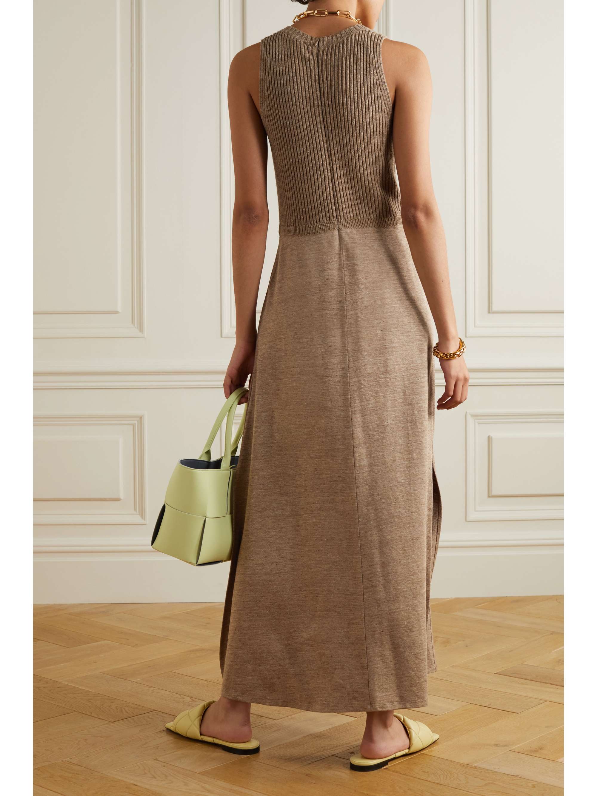 MAX MARA Torino ribbed linen-blend maxi dress