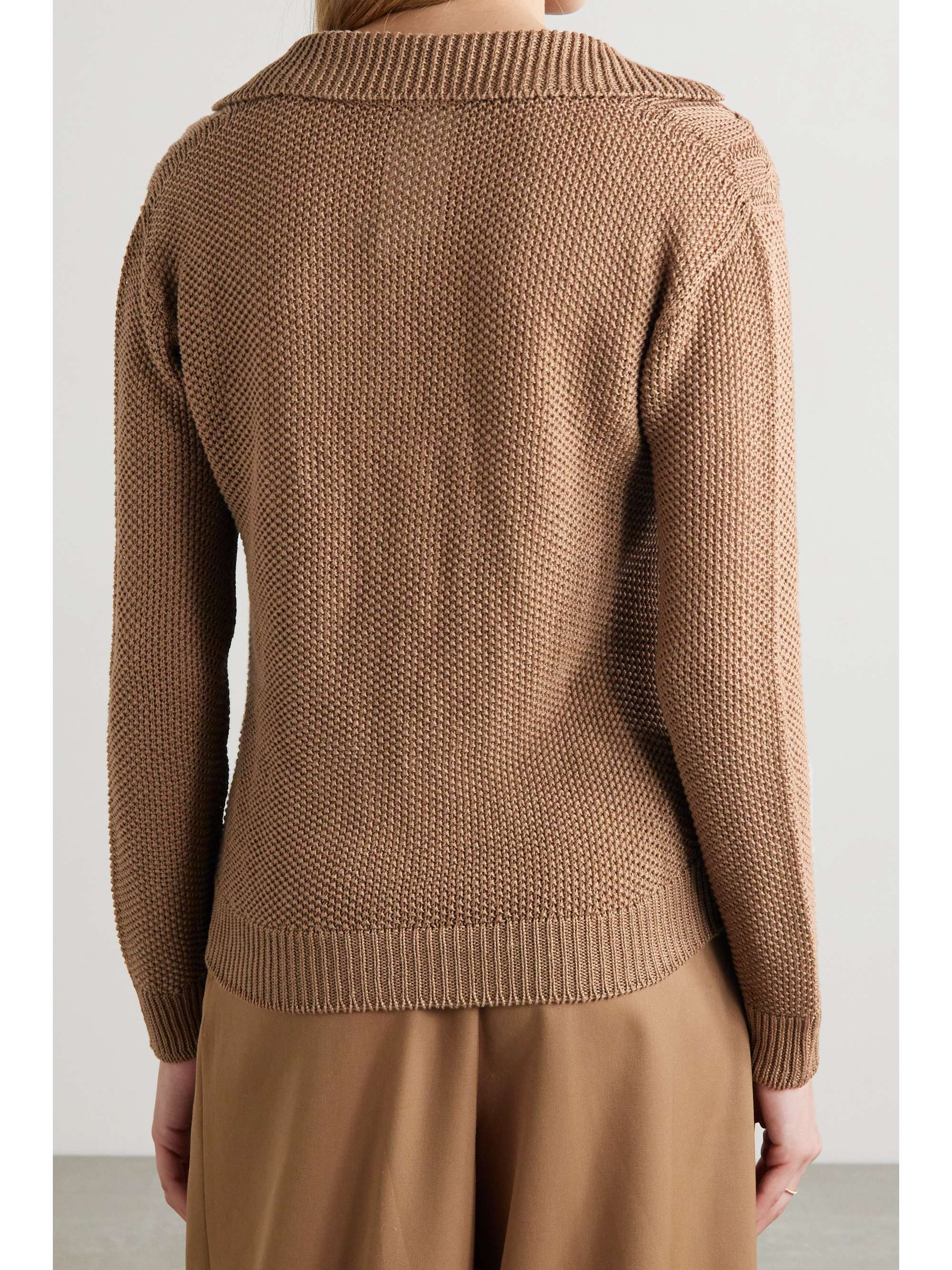 MAX MARA Velo cable-knit linen sweater