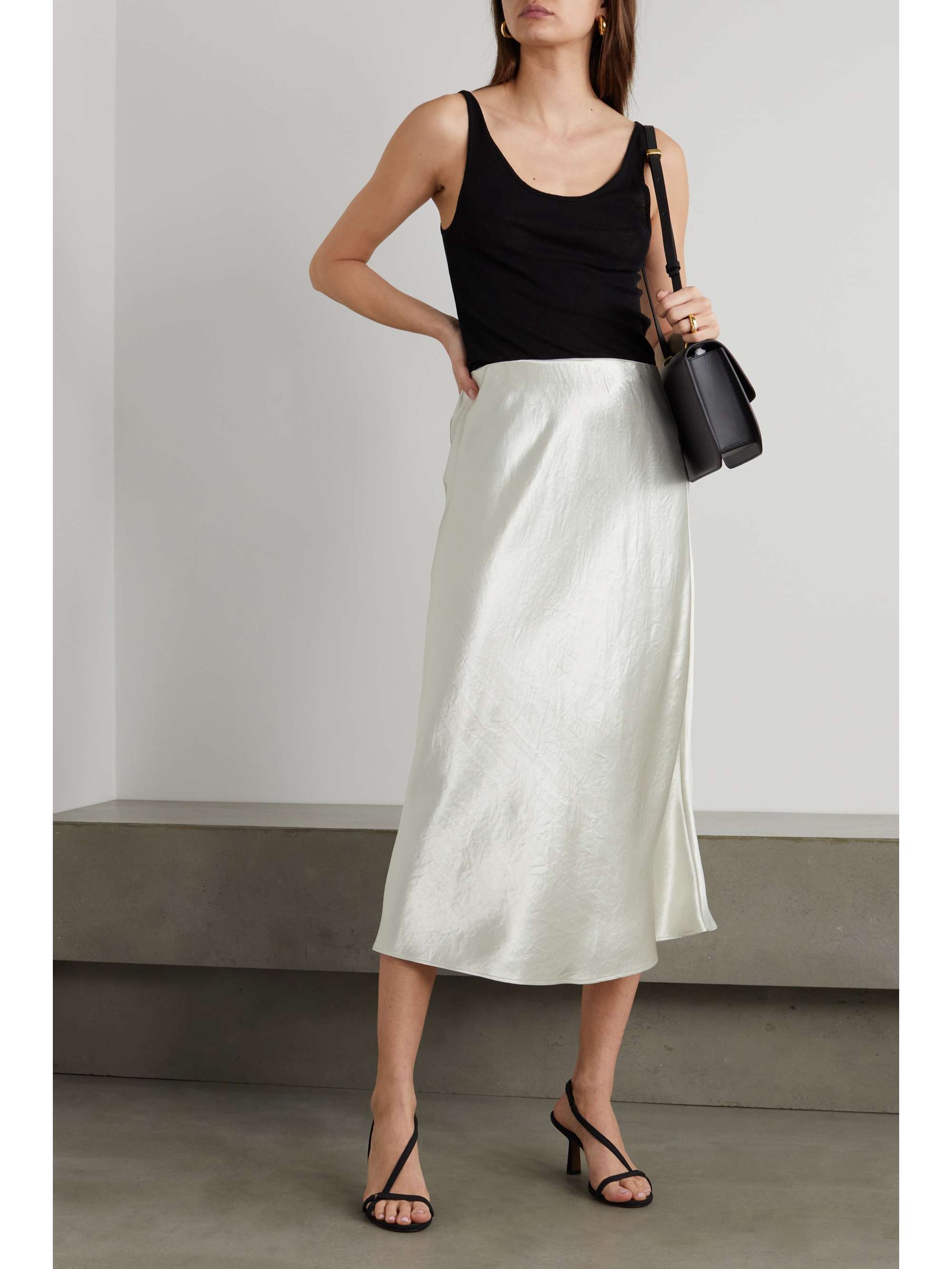 net-a-porter.com | Leisure Alessio satin midi skirt