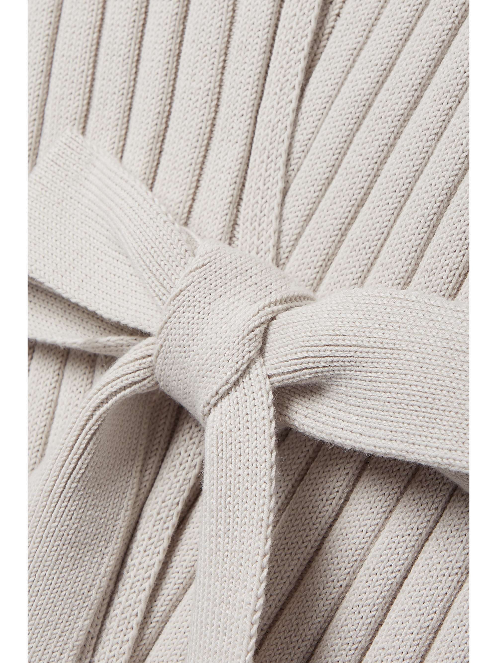 MAX MARA Leisure Viterbo belted ribbed cotton-blend cardigan
