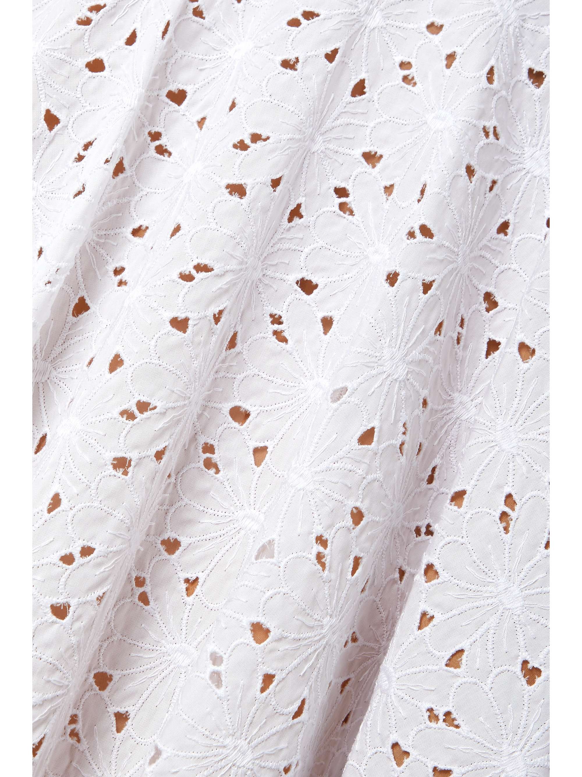 MICHAEL KORS COLLECTION Broderie anglaise cotton-blend mini dress