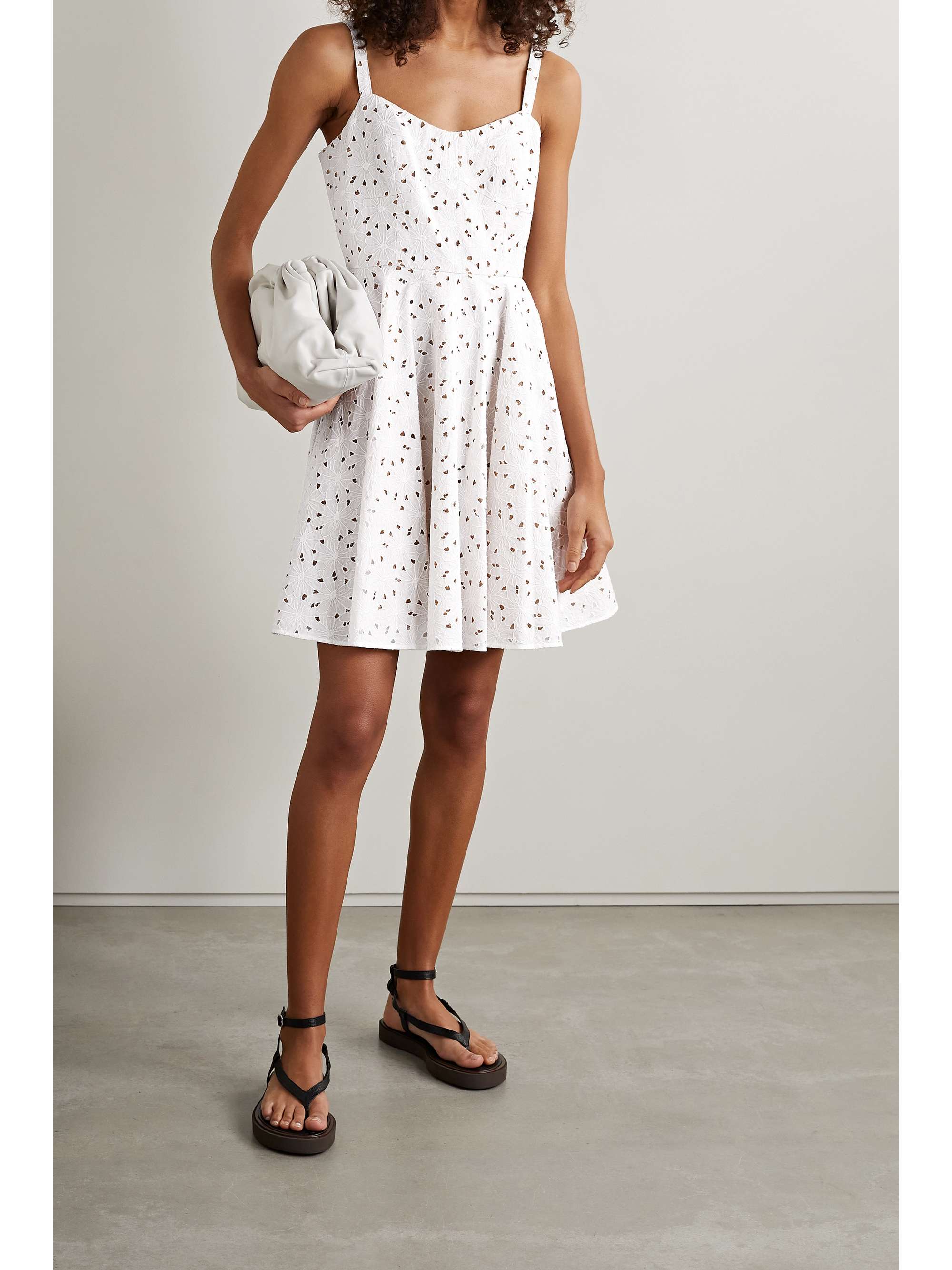 MICHAEL KORS COLLECTION Broderie anglaise cotton-blend mini dress |  NET-A-PORTER