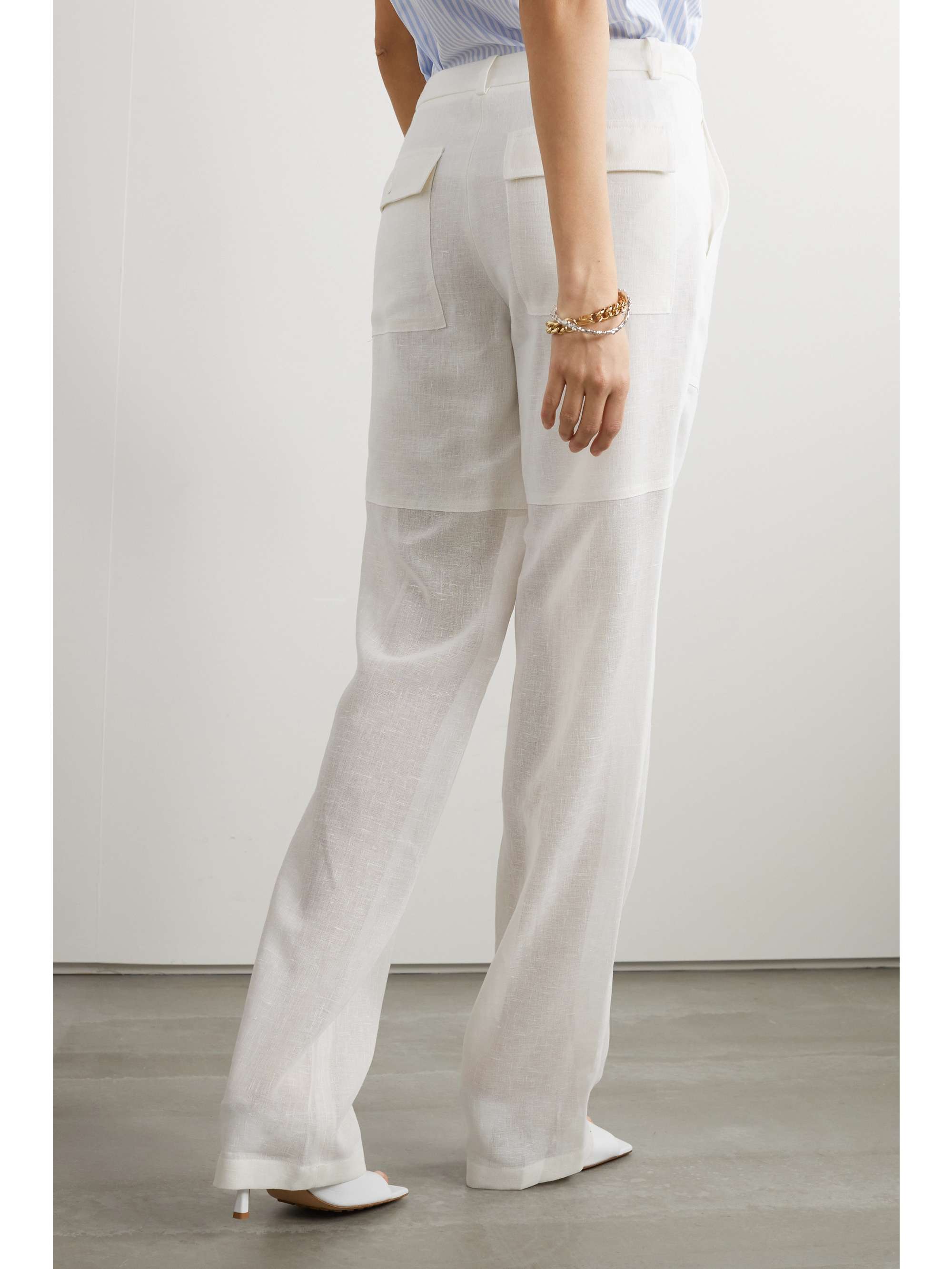 MICHAEL KORS COLLECTION Linen-crepe and gauze pants