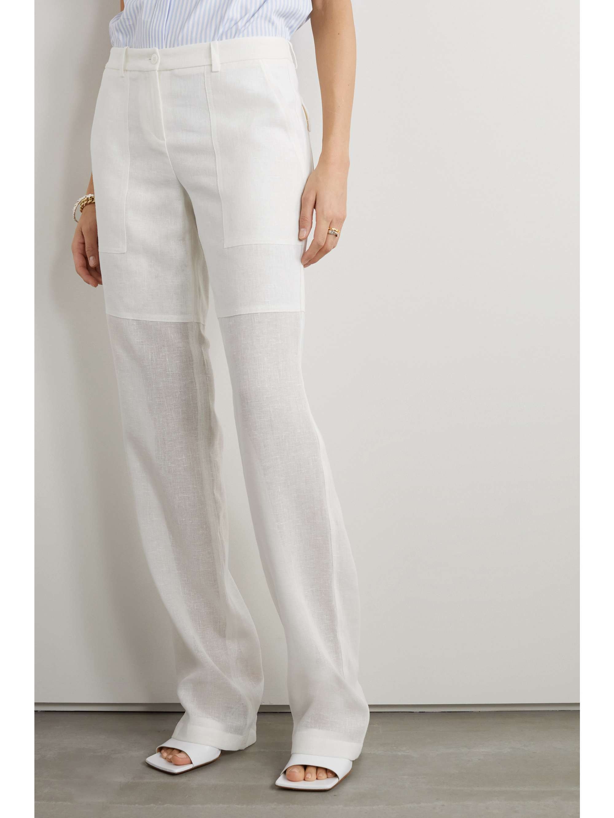 MICHAEL KORS COLLECTION Linen-crepe and gauze pants