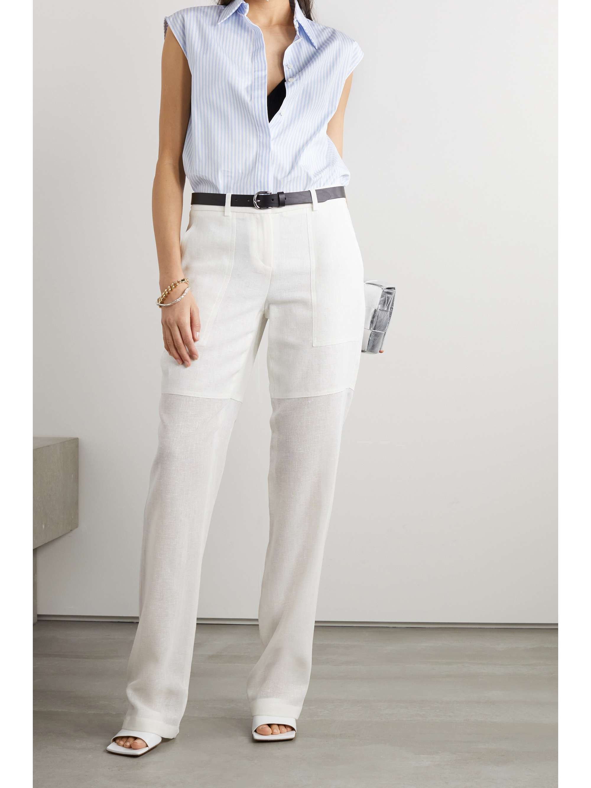 MICHAEL KORS COLLECTION Linen-crepe and gauze pants