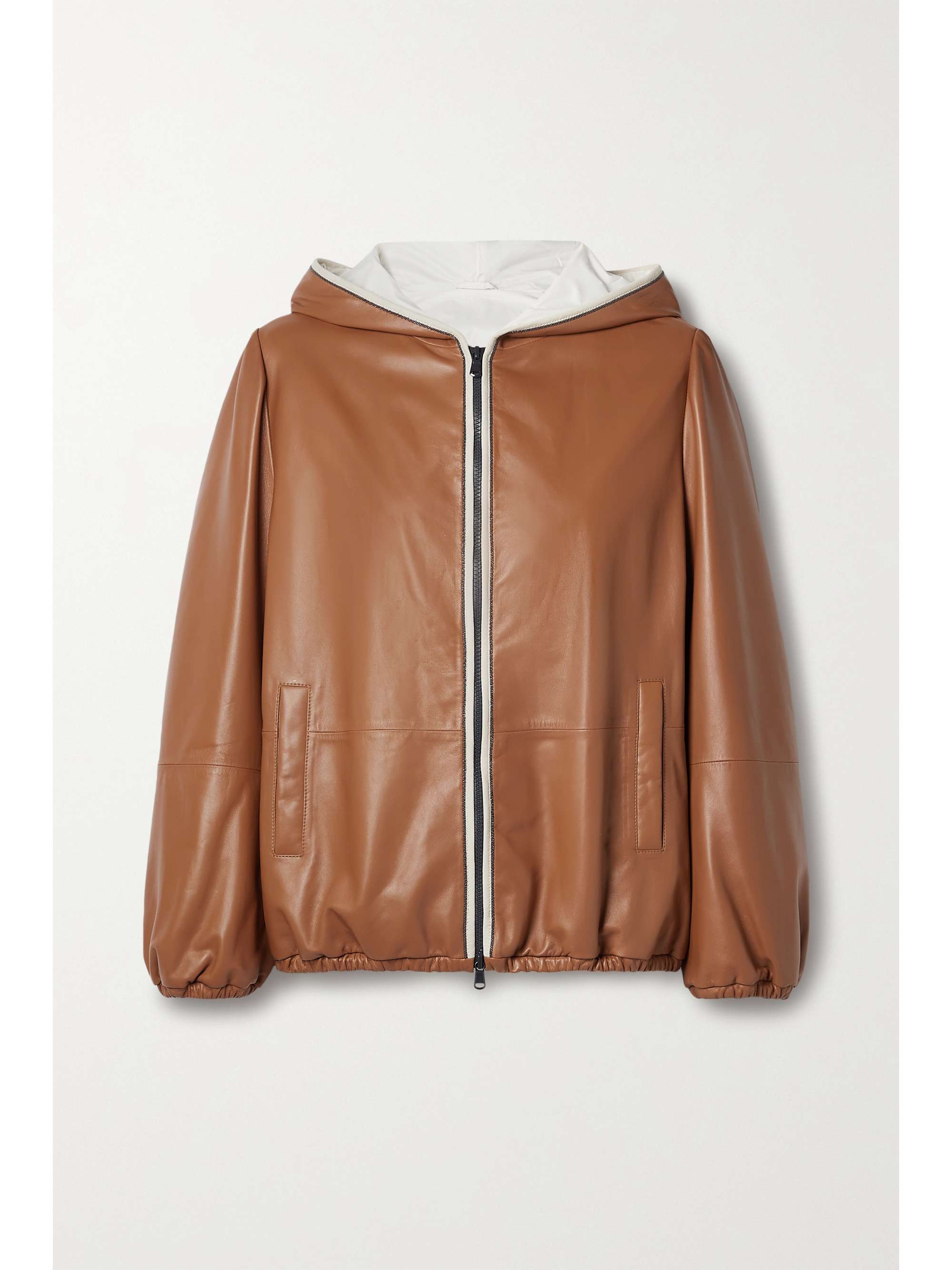 embellished leather jacket