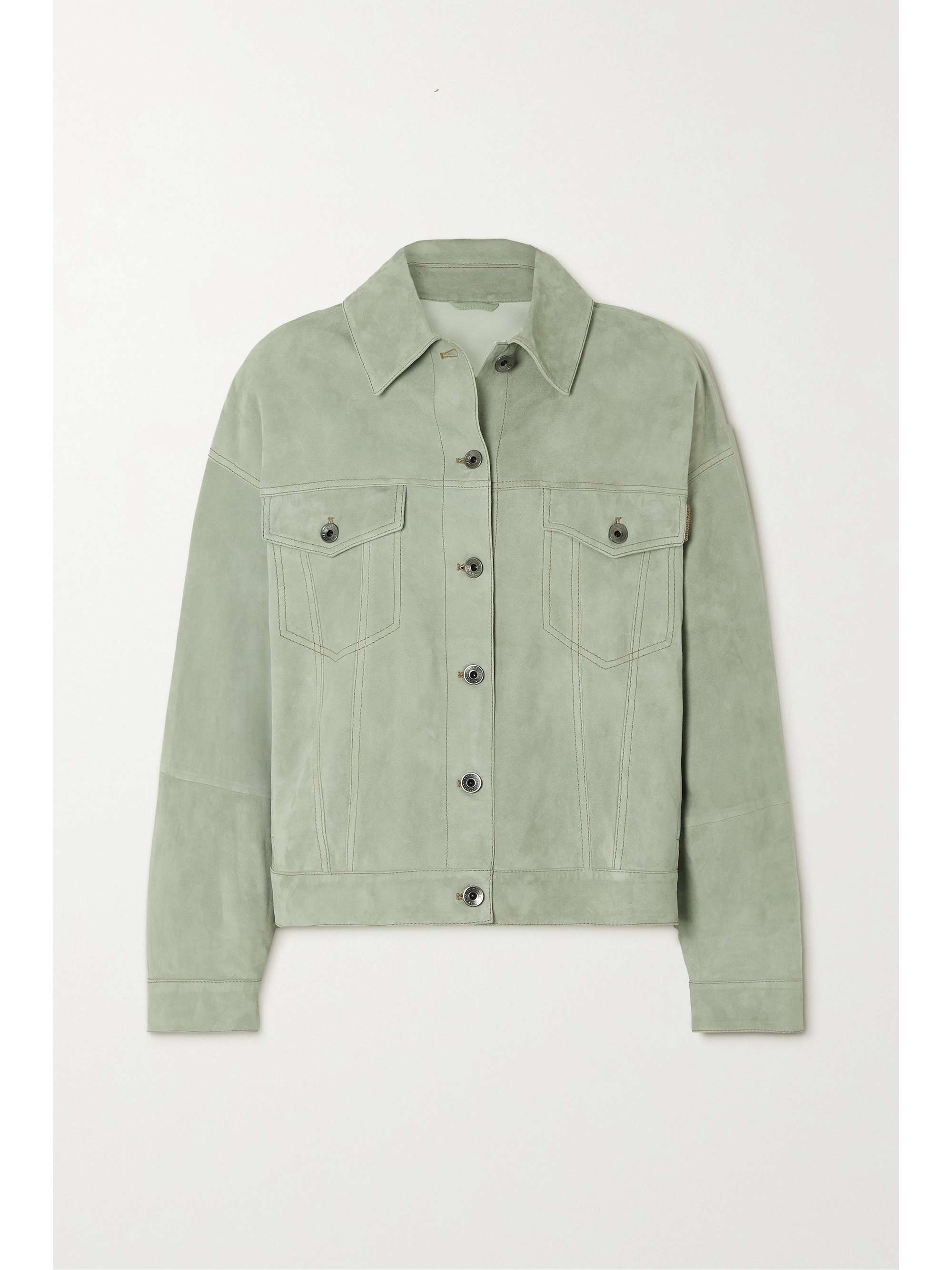 brunello cucinelli suede jacket