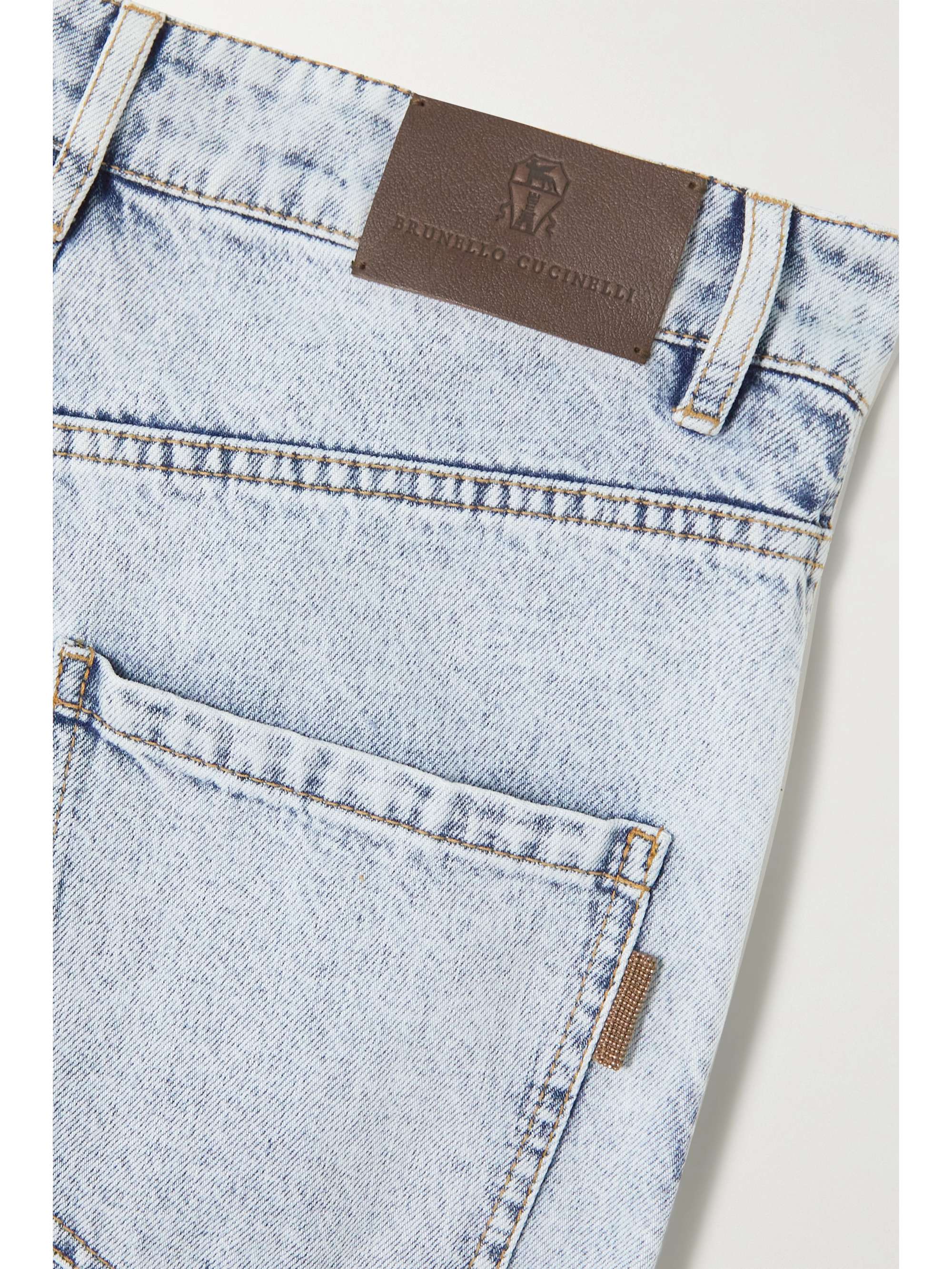 Light denim High-rise tapered jeans 