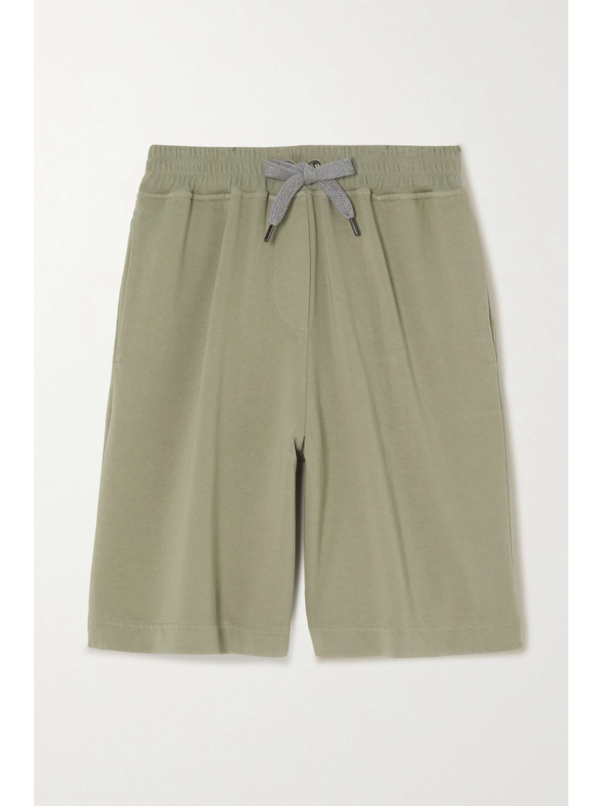 Army green Bead-embellished cotton 