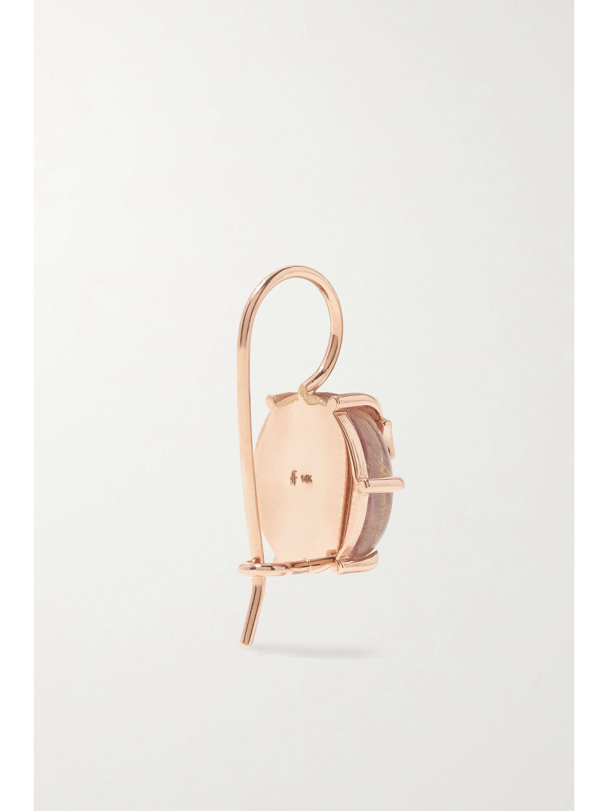ANDREA FOHRMAN Mini Galaxy 18-karat rose gold, rose de France and diamond earrings