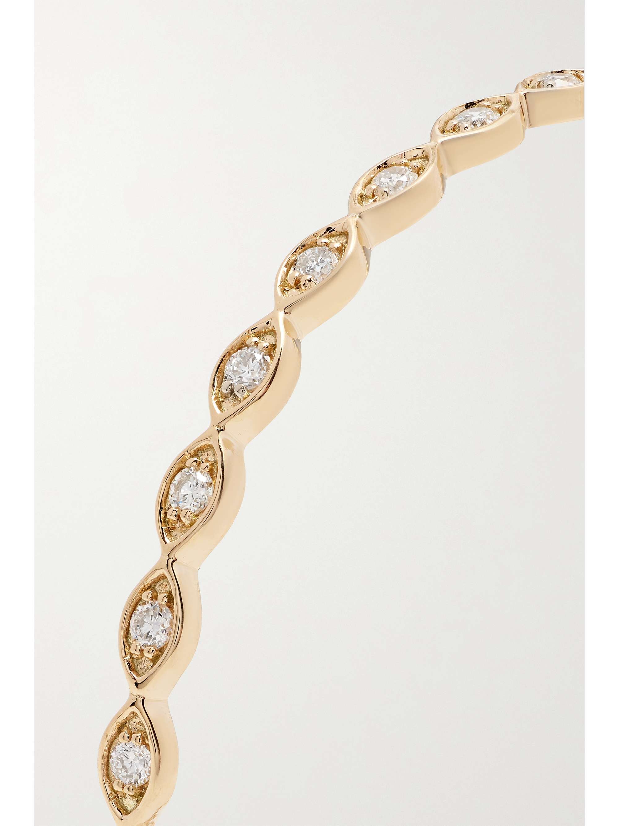 SYDNEY EVAN Evil Eye 14-karat gold diamond hoop earrings
