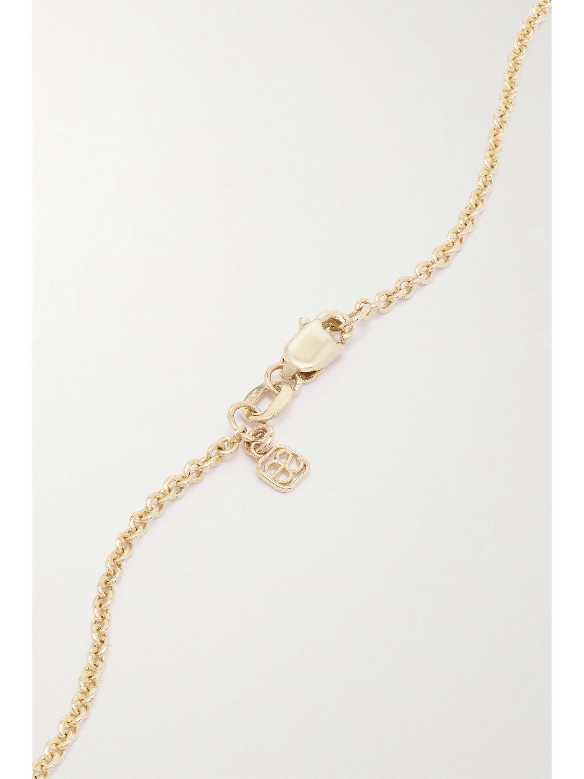 SYDNEY EVAN Monstera 14-karat gold diamond necklace
