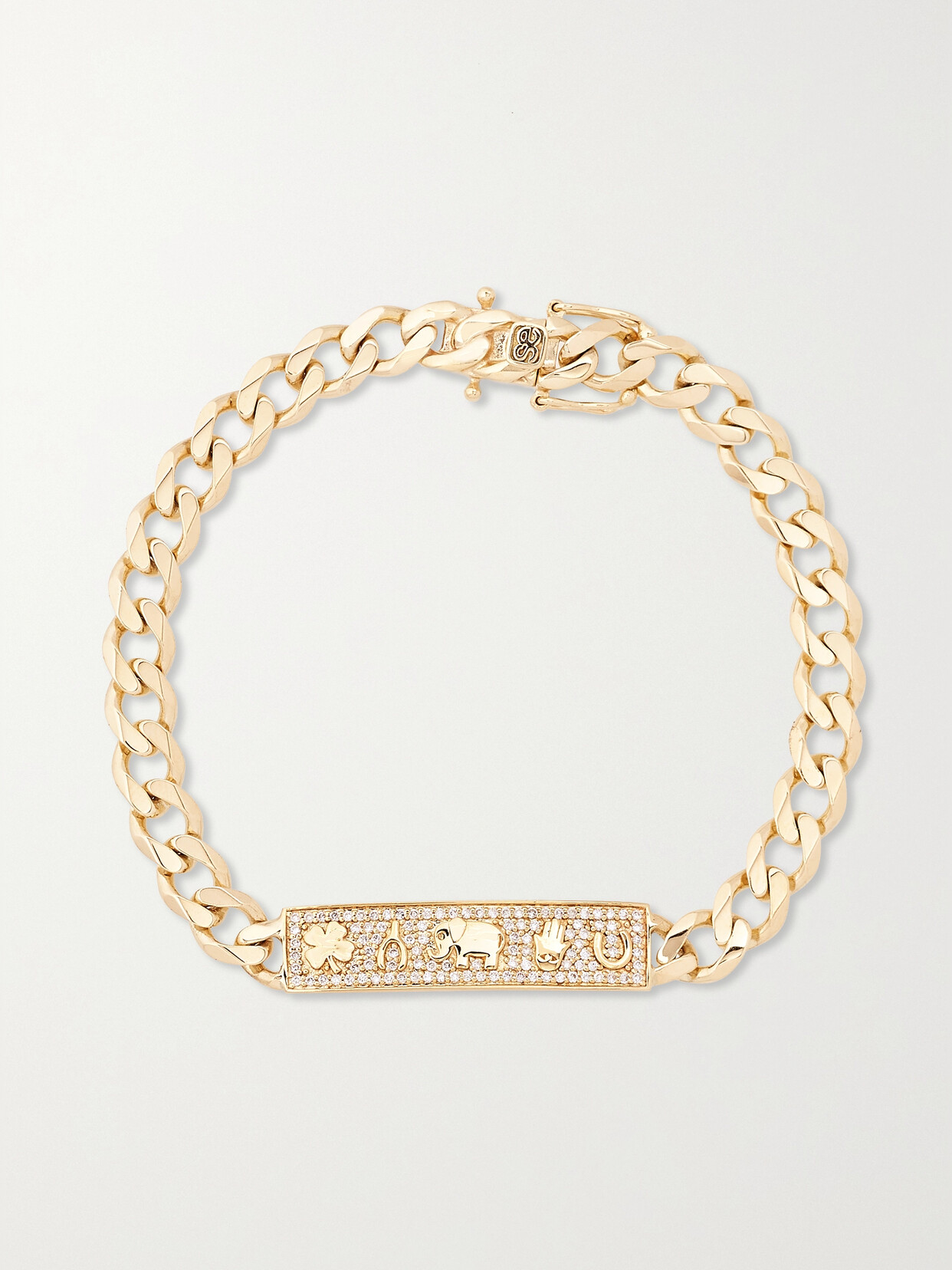 Sydney Evan 14-karat Gold Diamond Bracelet