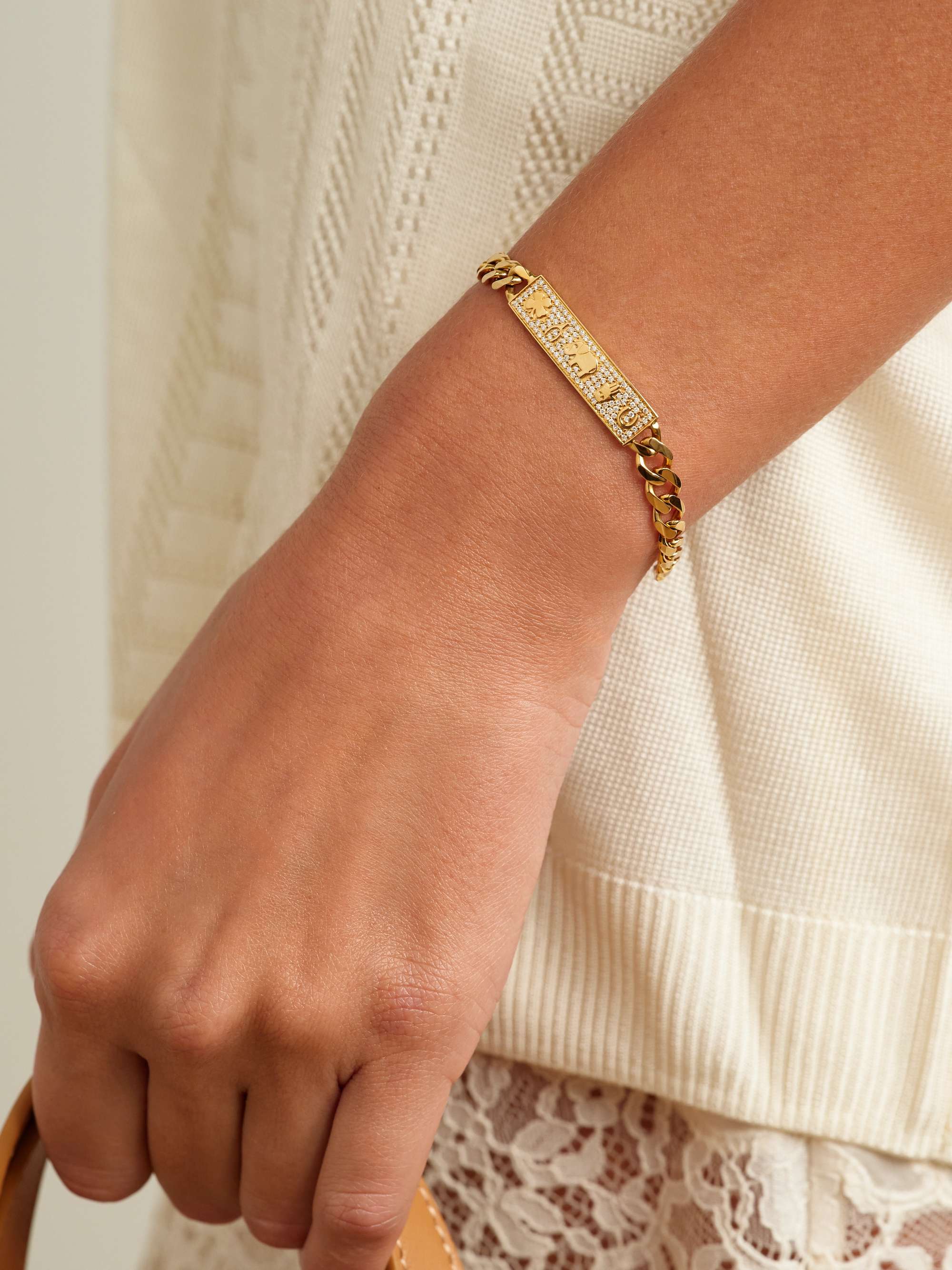 SYDNEY EVAN 14-karat gold diamond bracelet