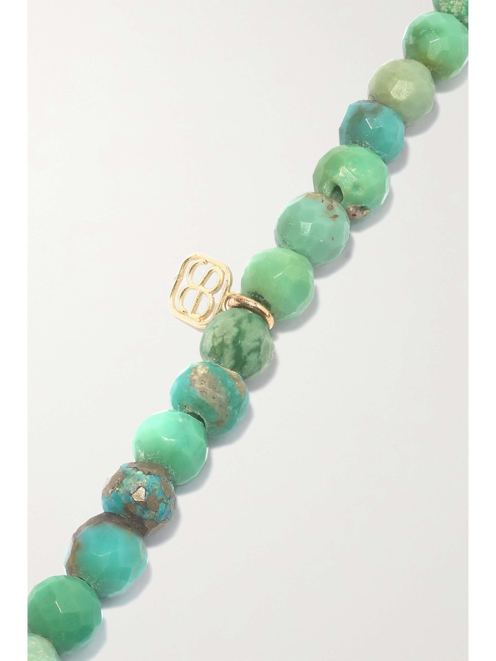 SYDNEY EVAN Evil Eye 14-karat gold, enamel, opal and emerald bracelet