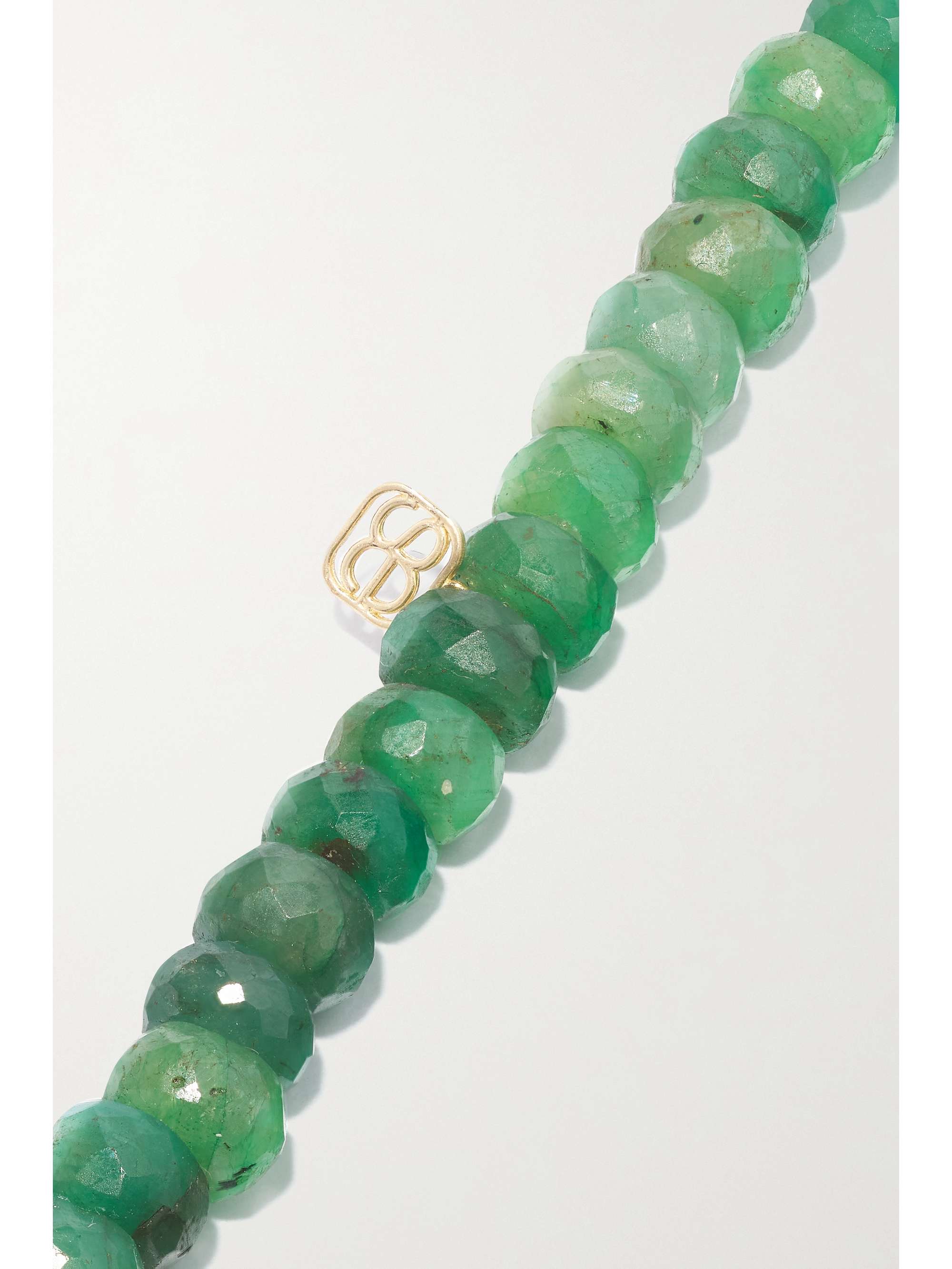 SYDNEY EVAN Palm Tree 14-karat gold multi-stone bracelet