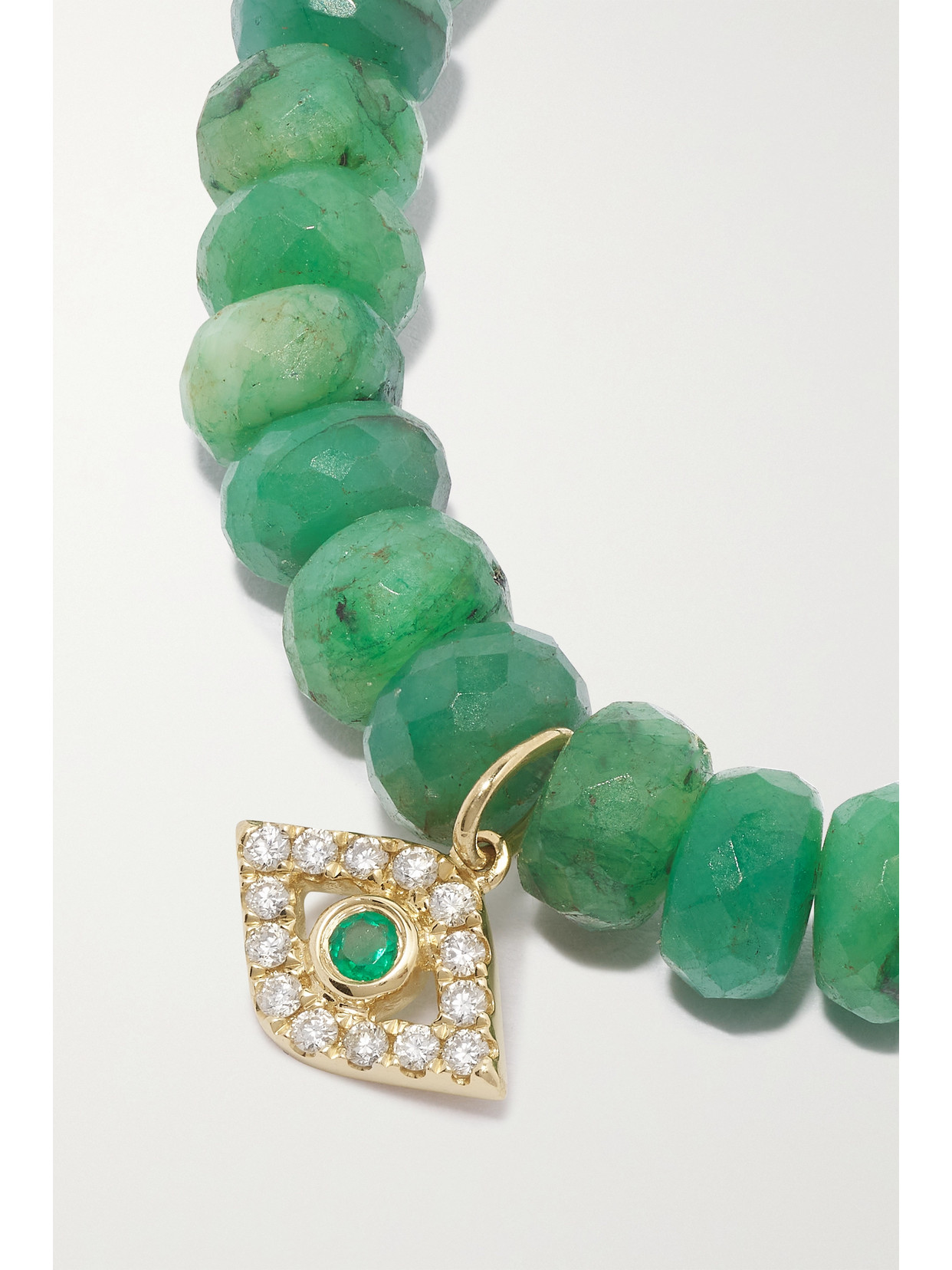 Sydney Evan Evil Eye 14-karat Gold Multi-stone Bracelet In Gold