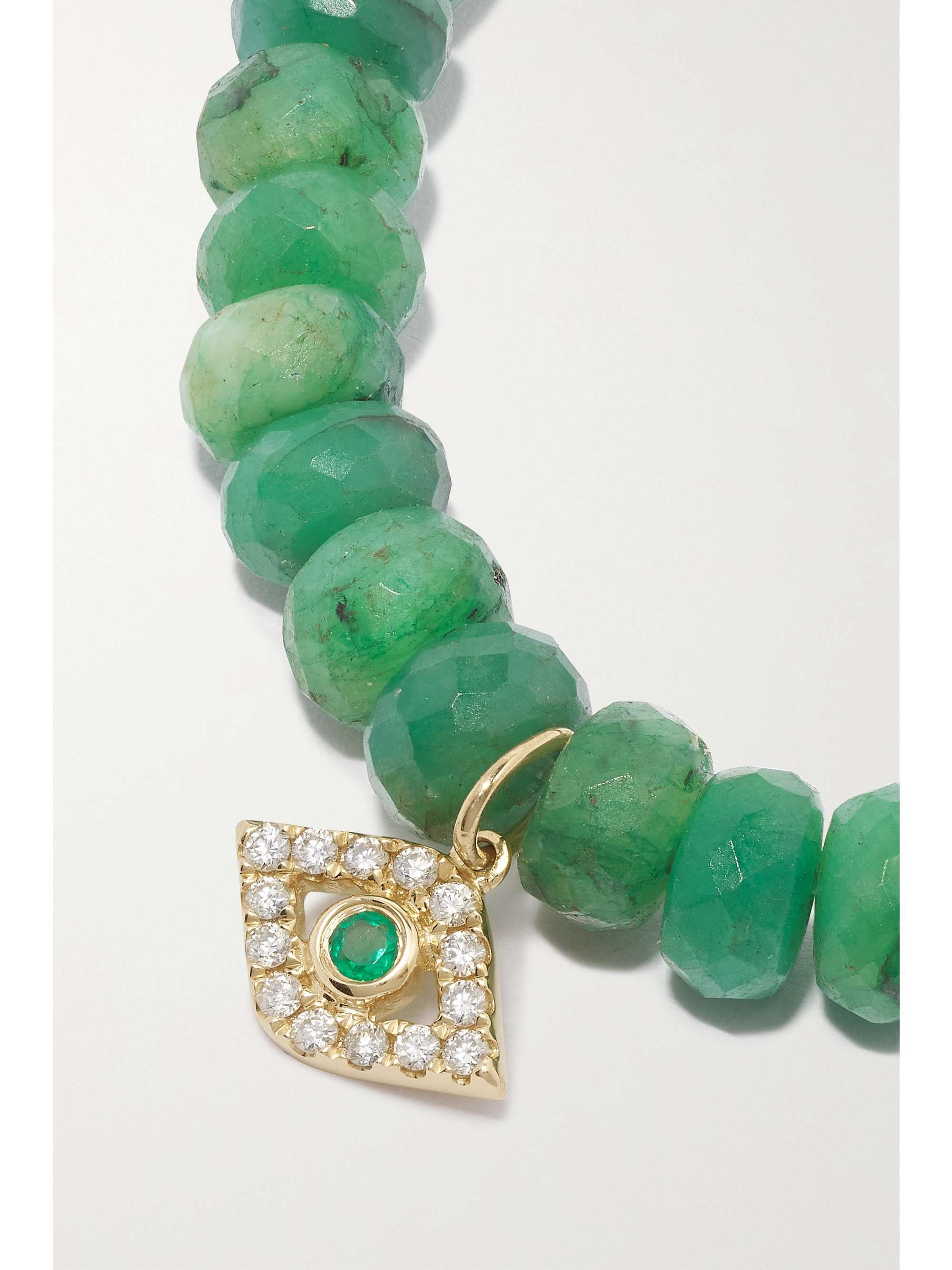 SYDNEY EVAN Palm Tree 14-karat gold multi-stone bracelet