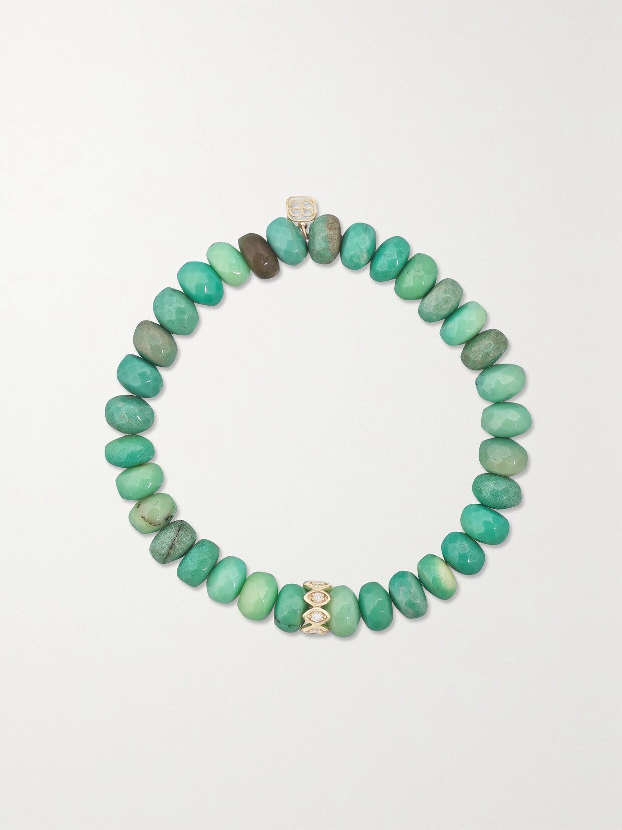 Sydney Evan Evil Eye 14-karat , Opal And Diamond Bracelet