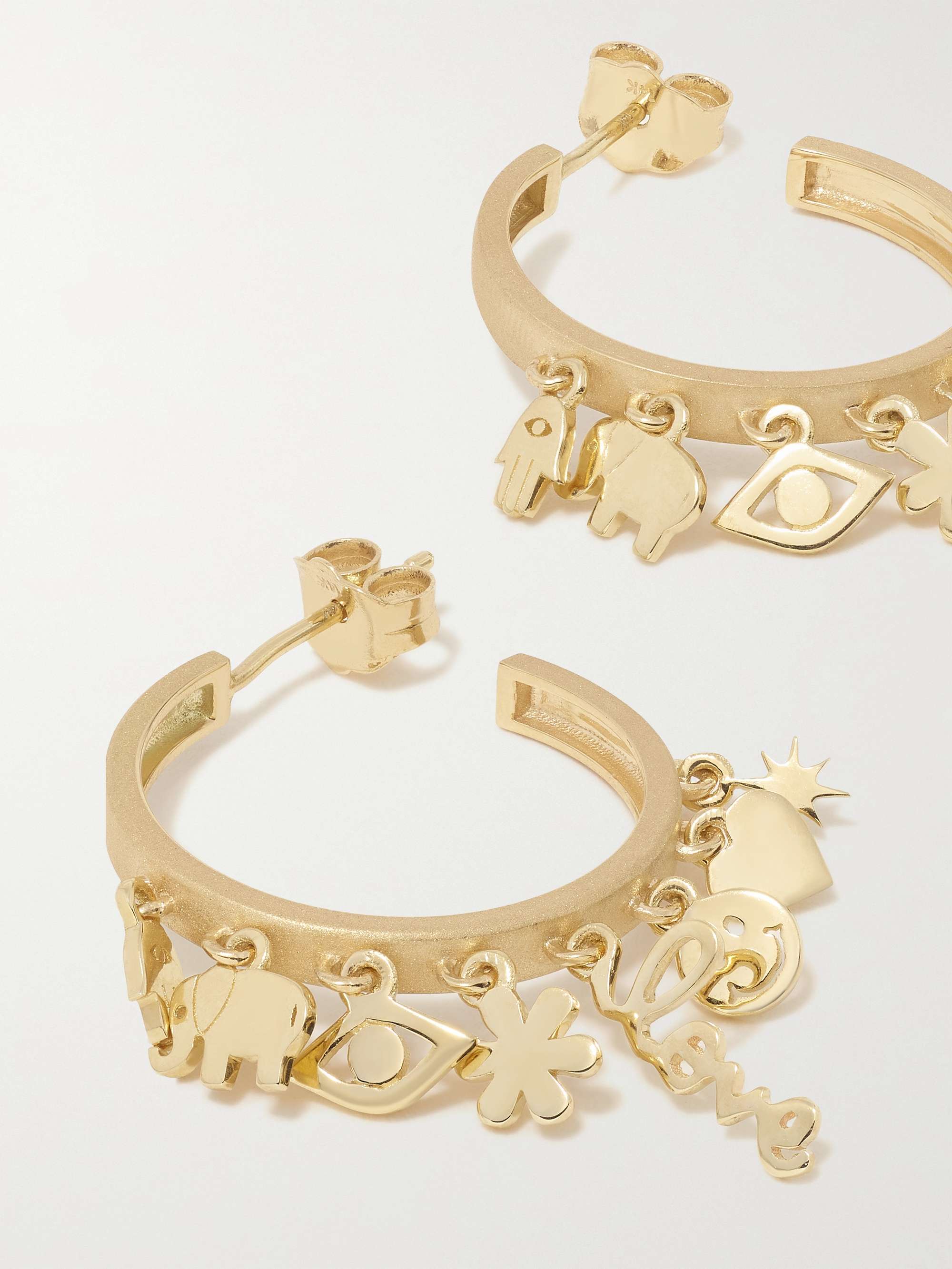 SYDNEY EVAN Icons Anniversary Medium 14-karat gold hoop earrings