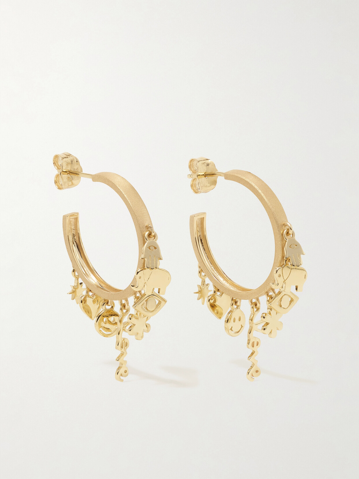 Sydney Evan Icons Anniversary Medium 14-karat Gold Hoop Earrings