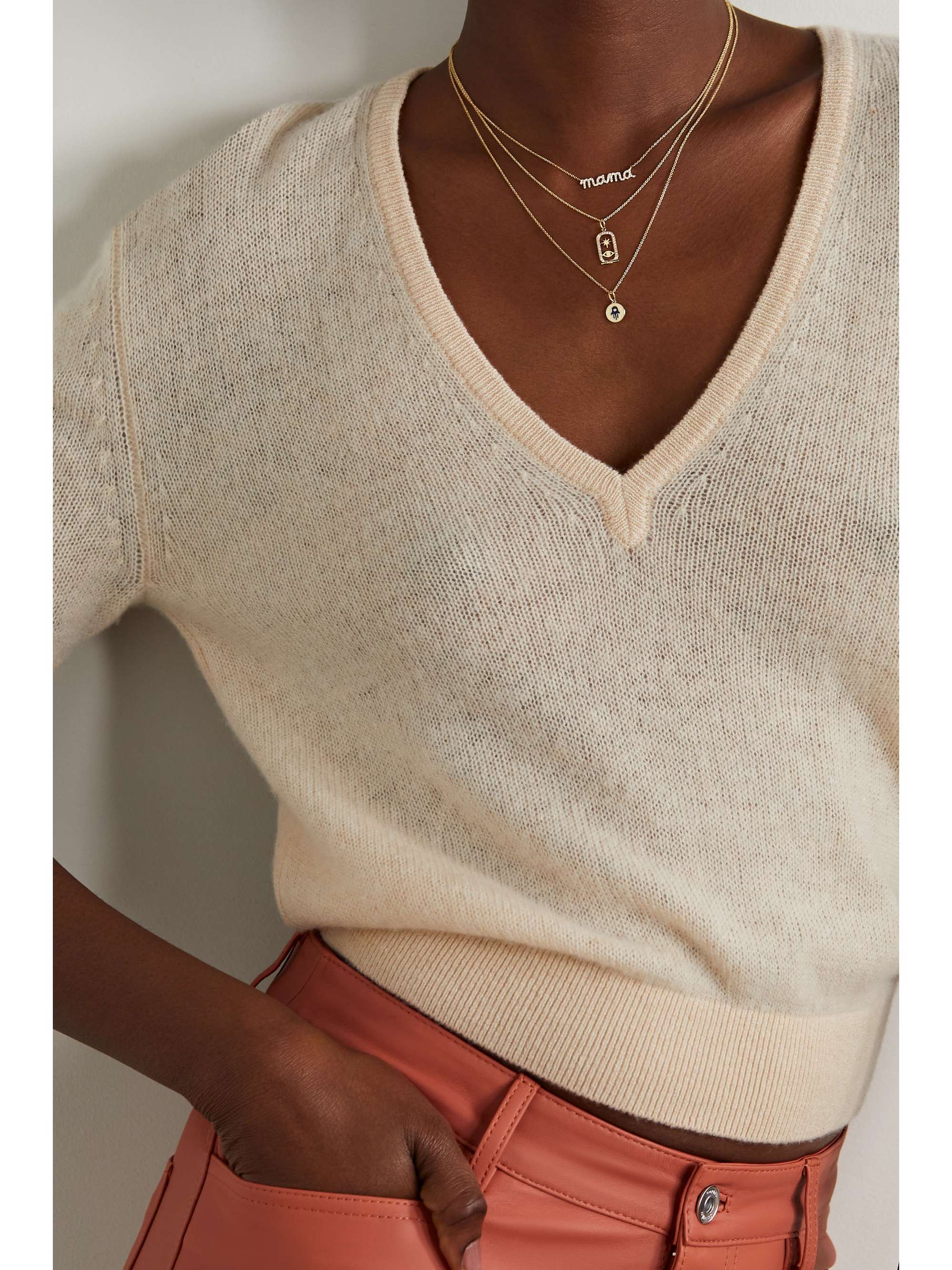 SYDNEY EVAN 14-karat gold diamond necklace