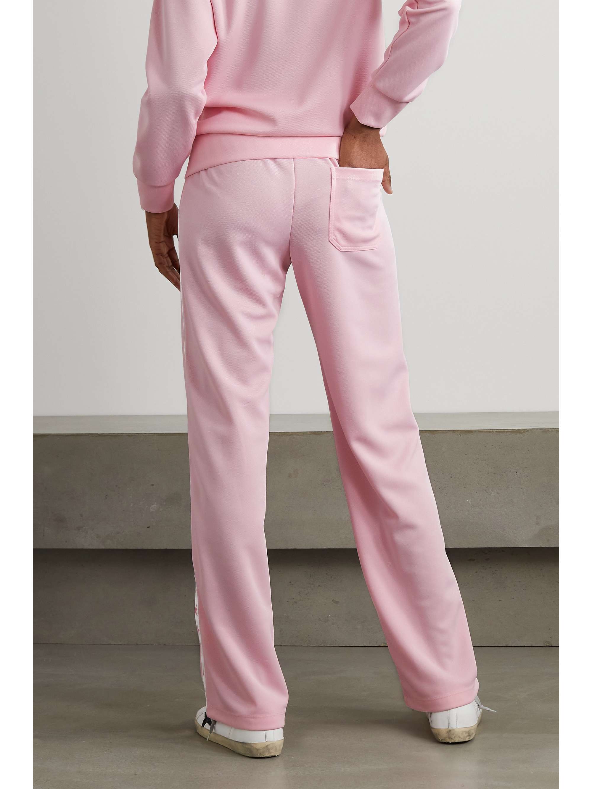 GOLDEN GOOSE Webbing-trimmed piqué track pants