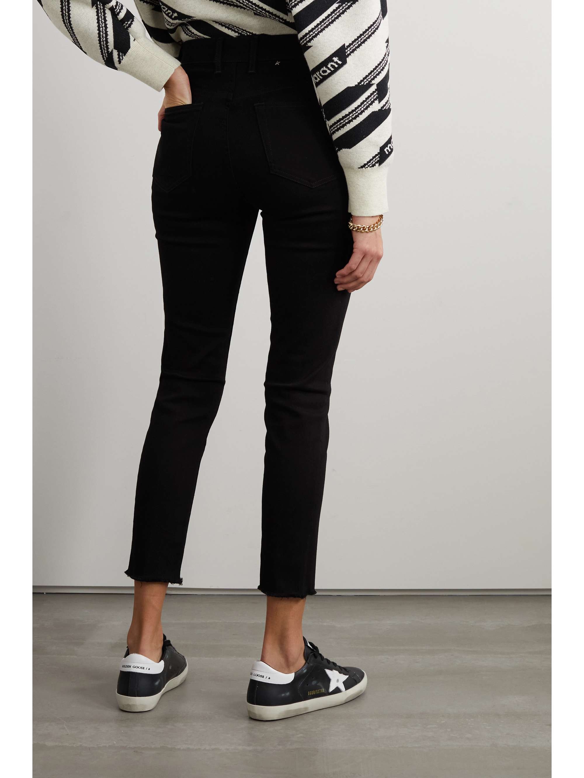 GOLDEN GOOSE Frayed high-rise skinny jeans