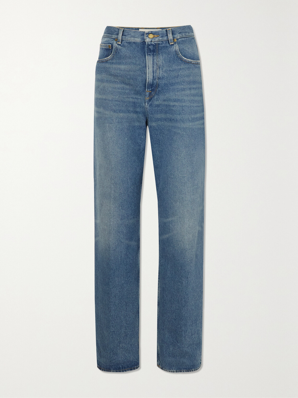 Shop Golden Goose Kim High-rise Boyfriend Jeans In Blue