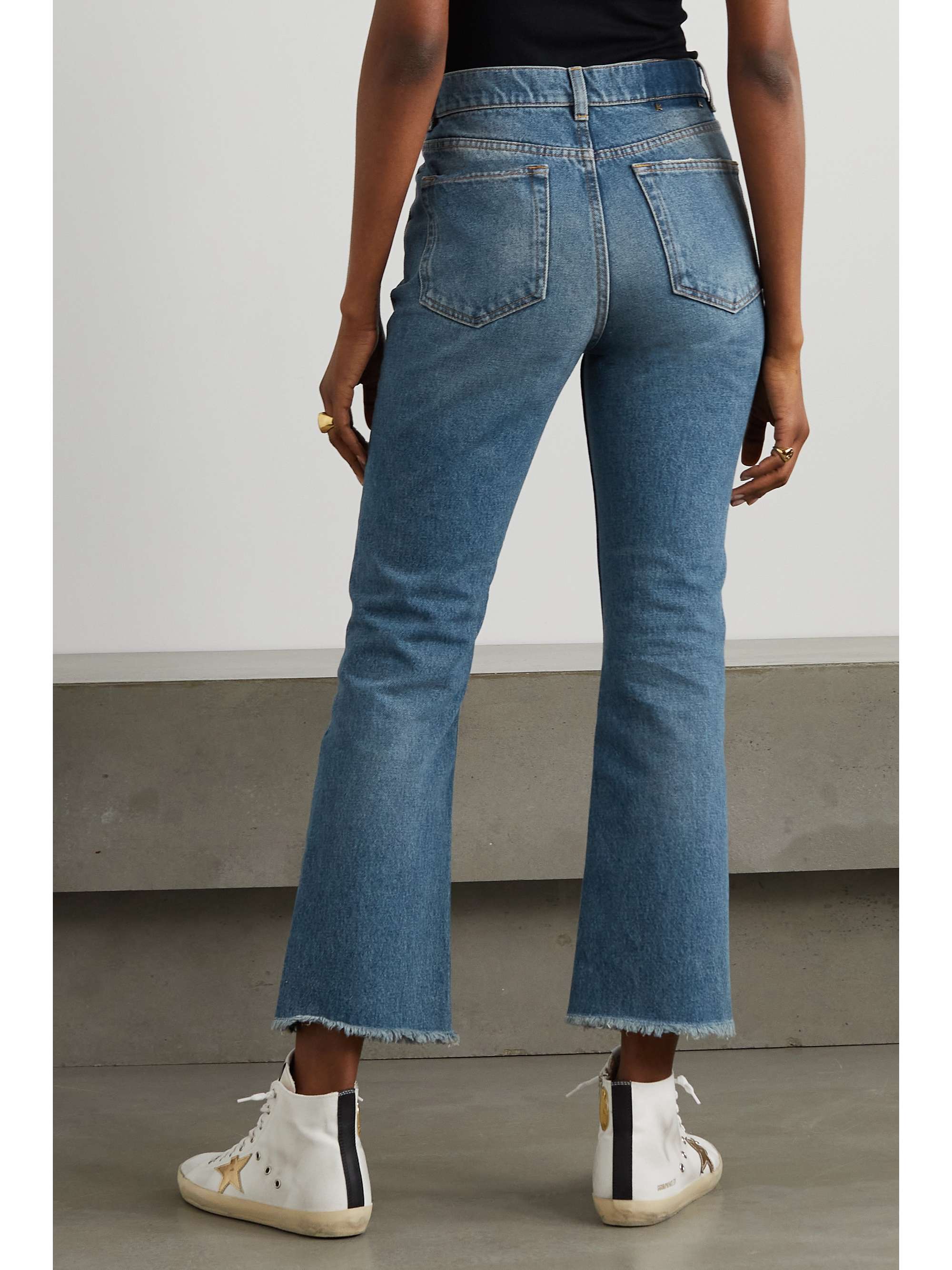 GOLDEN GOOSE Golden high-rise cropped flared jeans