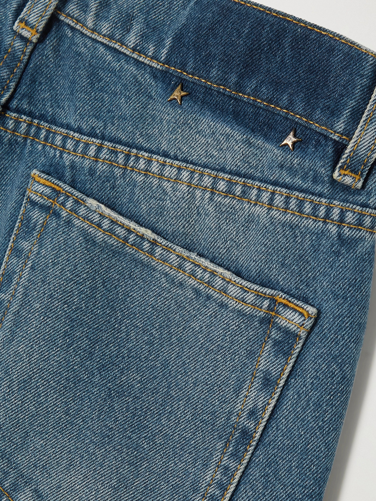 Golden Goose Women's Embroidered Patch Cropped Jeans In Blue