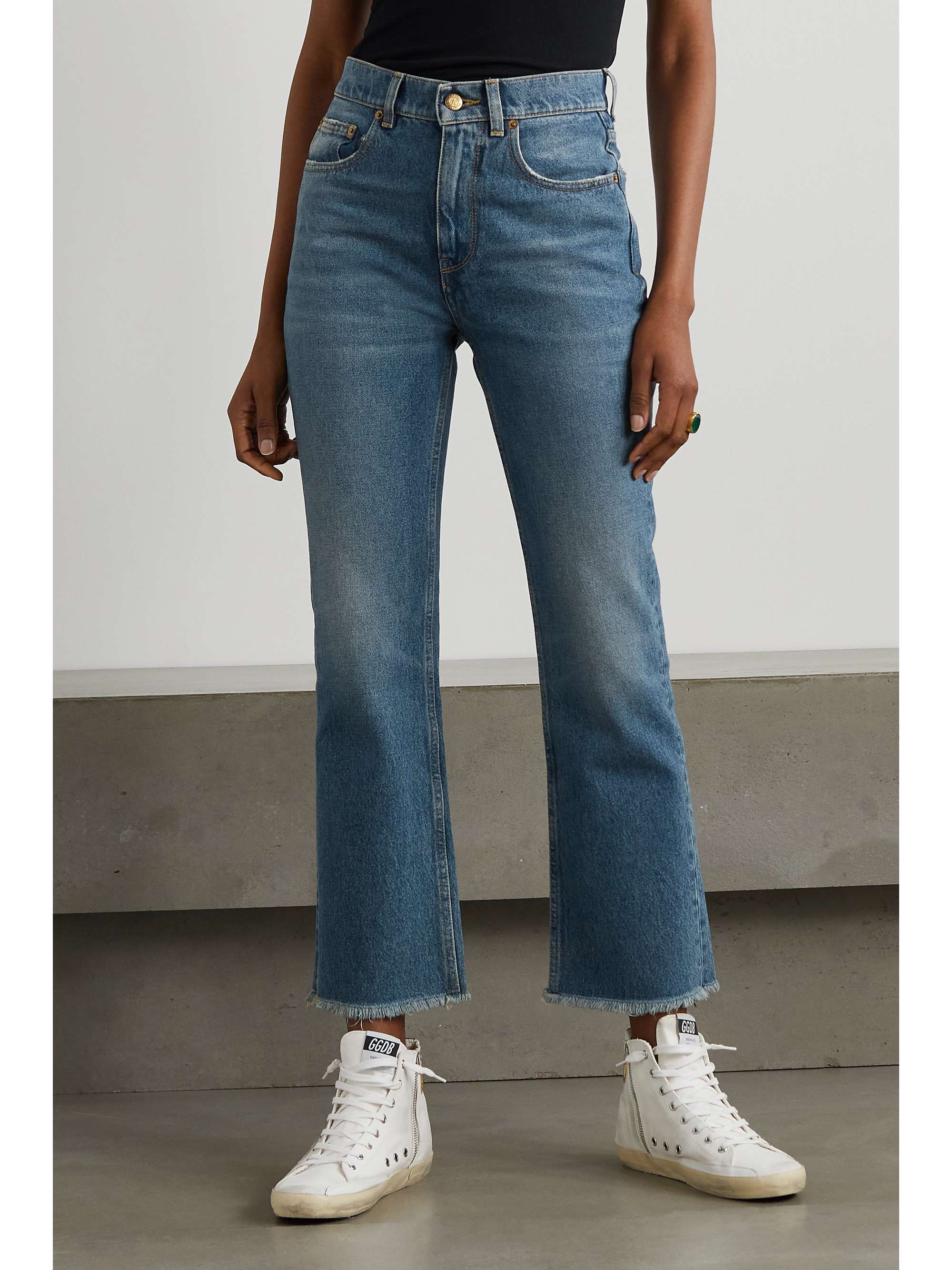 GOLDEN GOOSE Golden high-rise cropped flared jeans