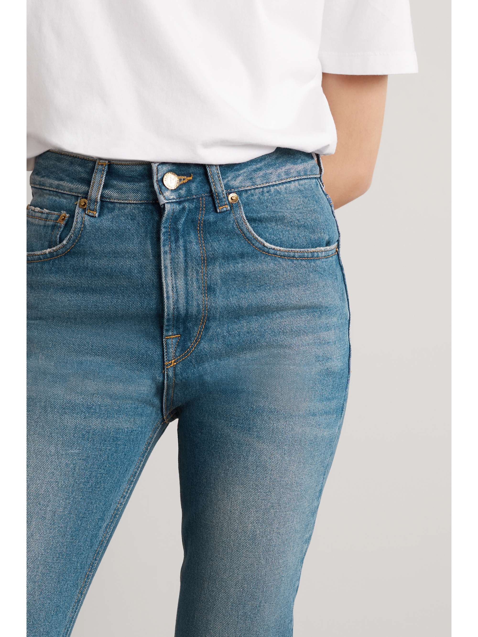 GOLDEN GOOSE Journey distressed high-rise flared jeans