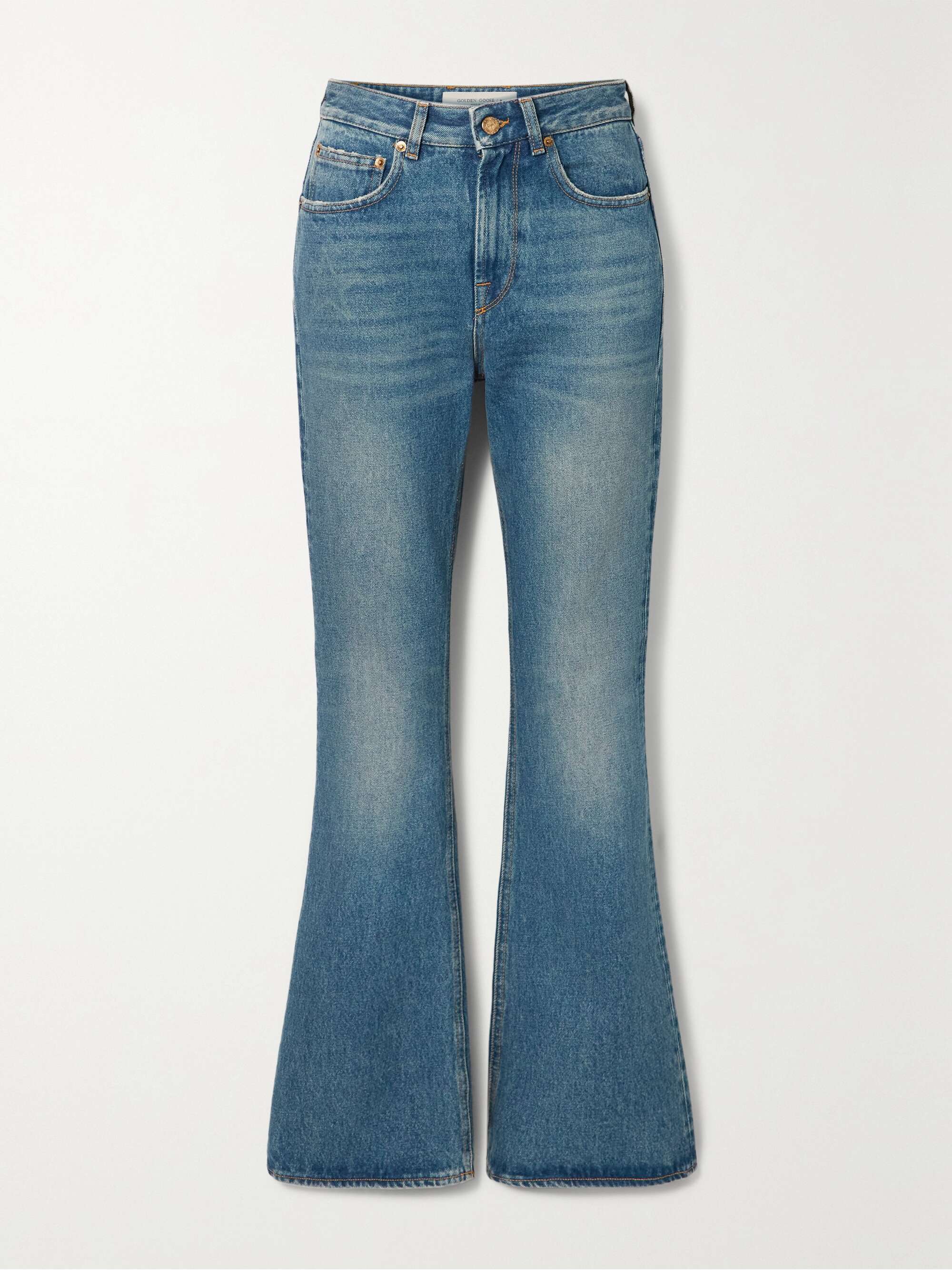 GOLDEN GOOSE Journey distressed high-rise flared jeans | NET-A-PORTER