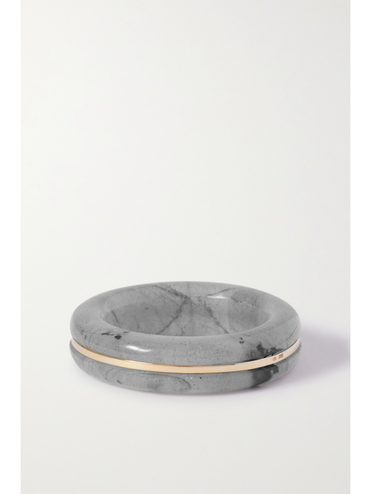 By Pariah Essential Recycled Gold Labradorite Ring In Gray